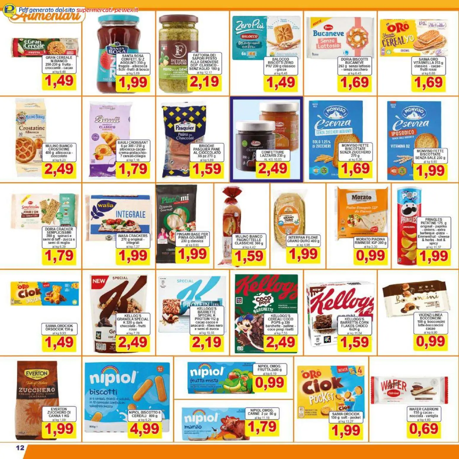 Volantino Pewex del 07.01.2026 | Pagina: 12 | Prodotti: Cioccolato, Biscotti, Frutta, Barretta