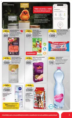Auchan akciós ujság - amely érvényes a következő dátumtól: 18.09.2025 | Oldal: 3 | Termékek: Szentkirályi ásványvíz, Ásványvíz, Őrölt kávé, Téliszalámi