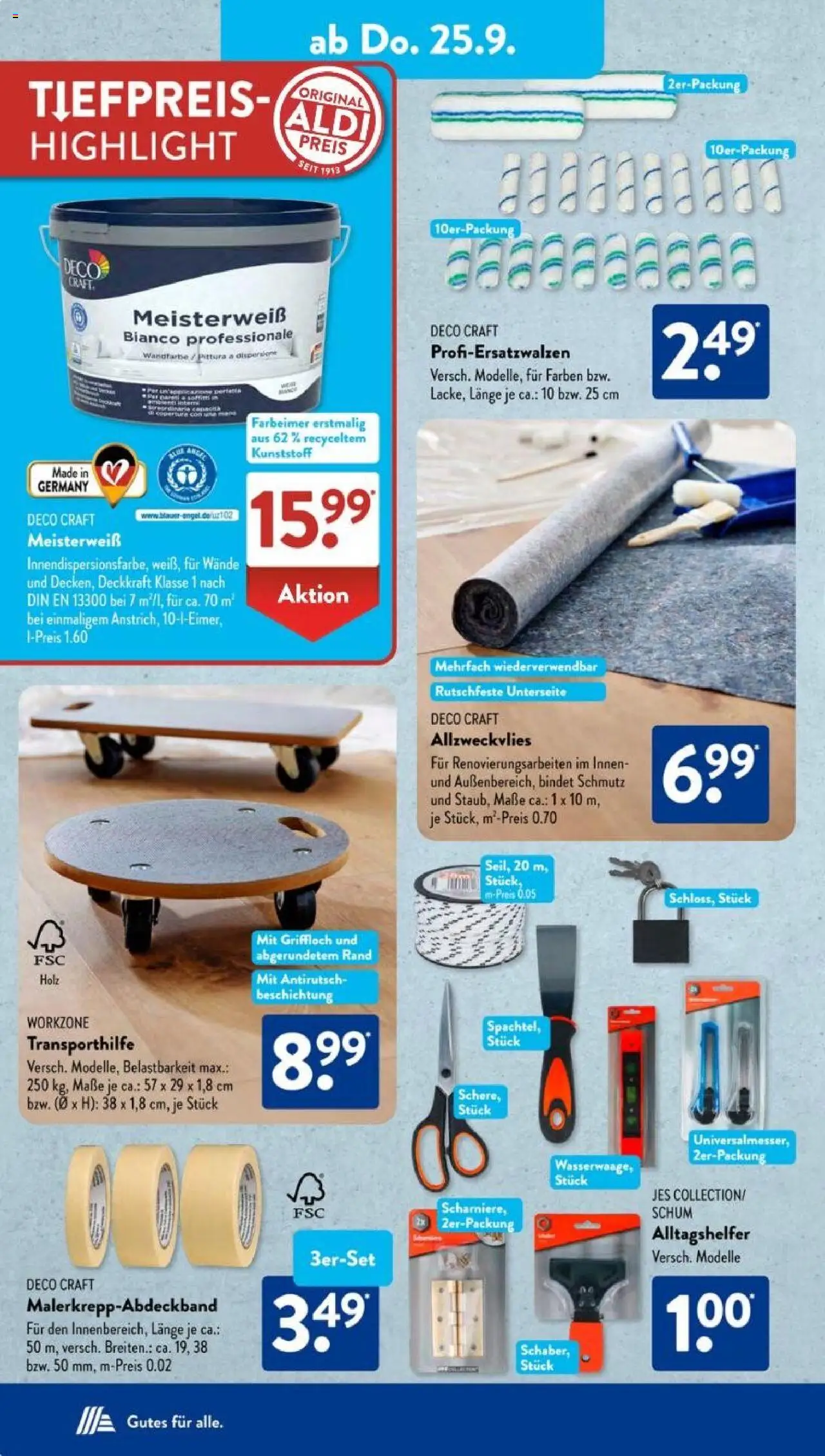 Aldi Süd Prospekt 	 – gültig ab 22.09.2025 | Seite: 8 | Produkte: Wandfarbe