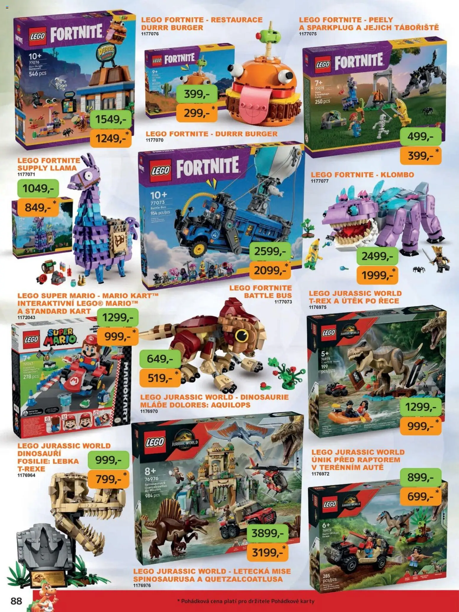 Dráčik leták od 03.10.2025 | Strana: 98 | Produkty: Burger, LEGO, Dinosauři, Karty