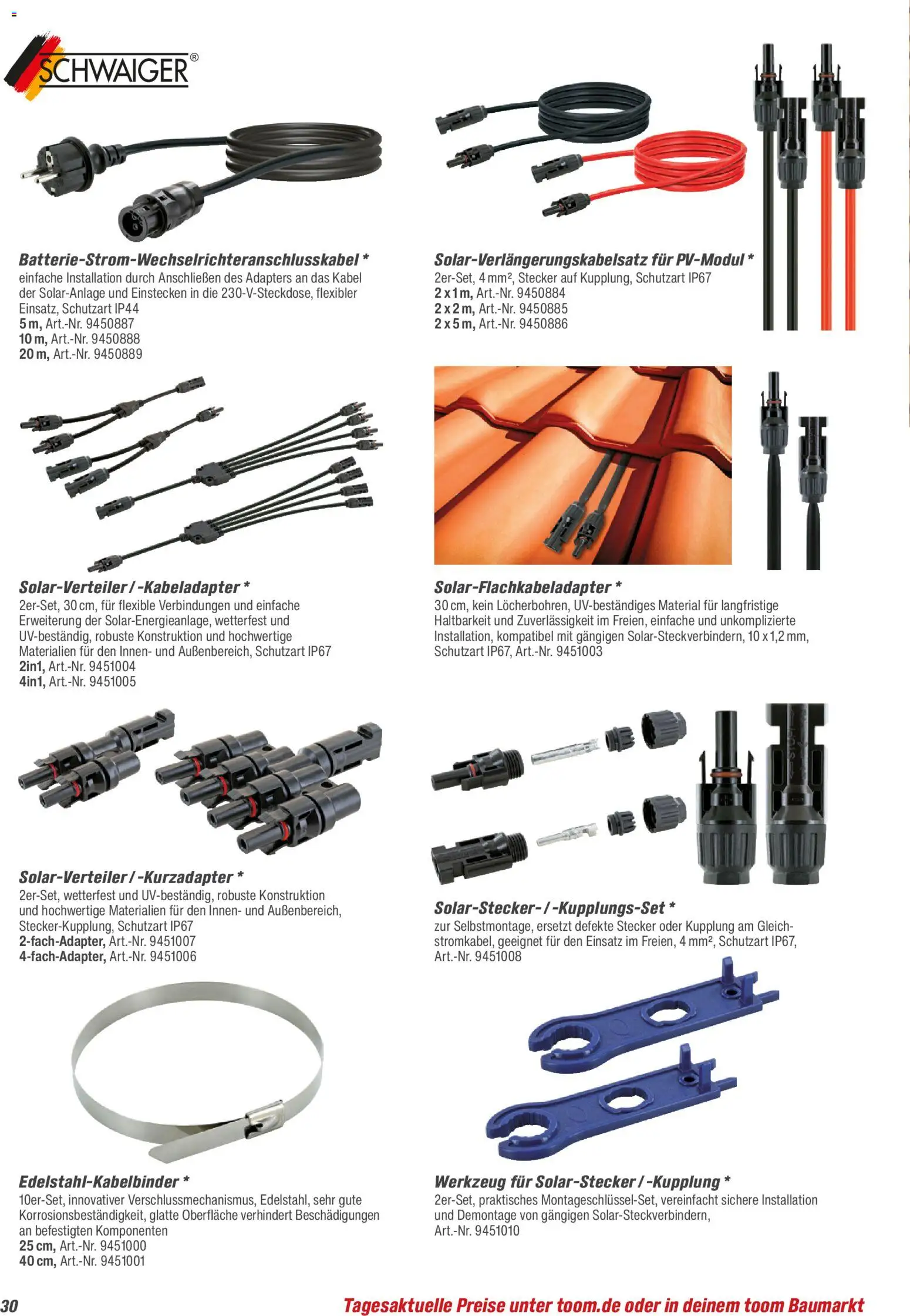 Toom Baumarkt Elektro-Installation 2026 – gültig ab 14.03.2026 | Seite: 30 | Produkte: Kabel