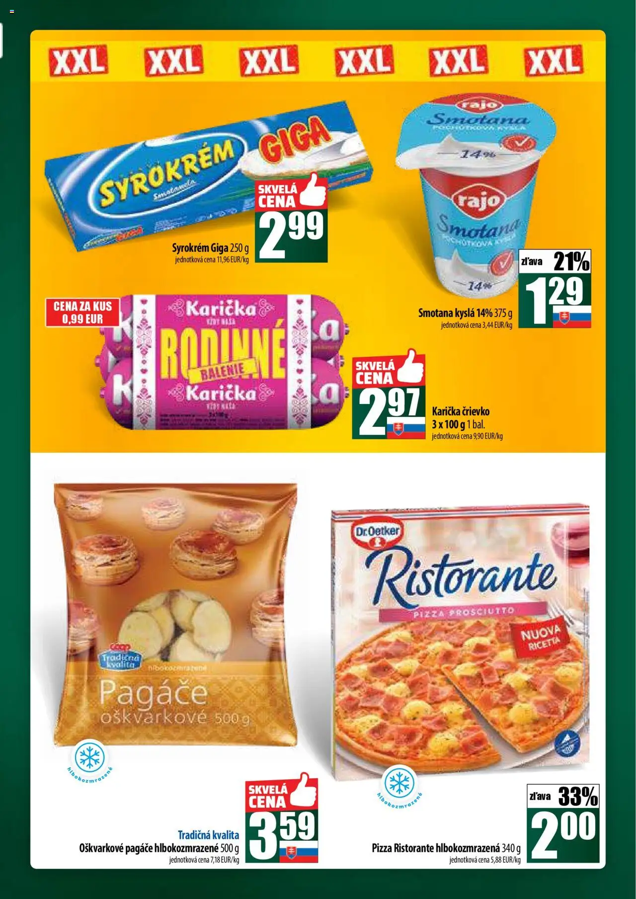COOP Jednota široká ponuka │ platný od 24.07.2025 | Strana: 18 | Produkty: Pizza, Smotana