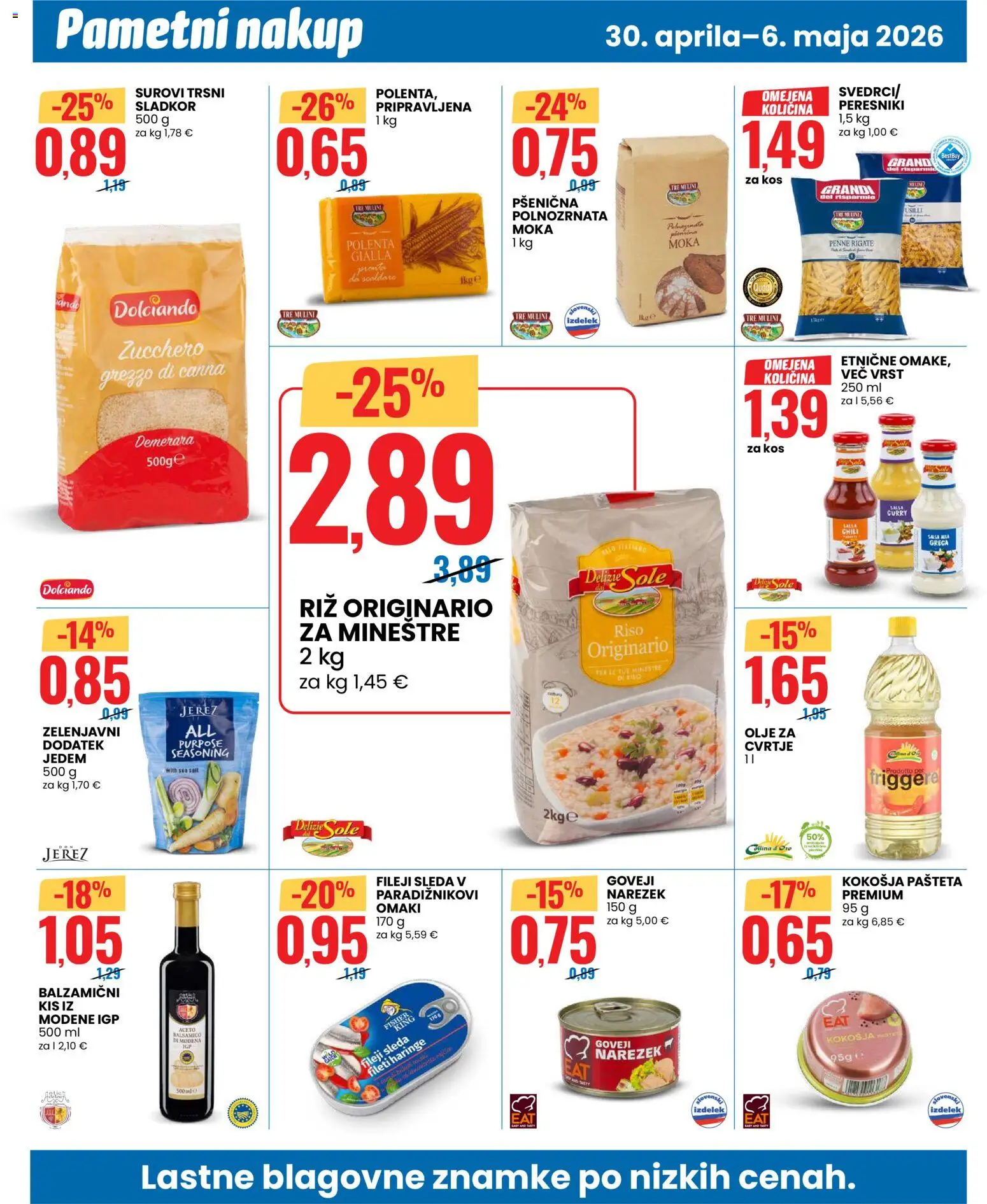 Novi Eurospin katalog ponudbe – veljaven od 30.04.2026 | Stran: 4 | Izdelki: Narezek, Kos, Polenta, Sladkor