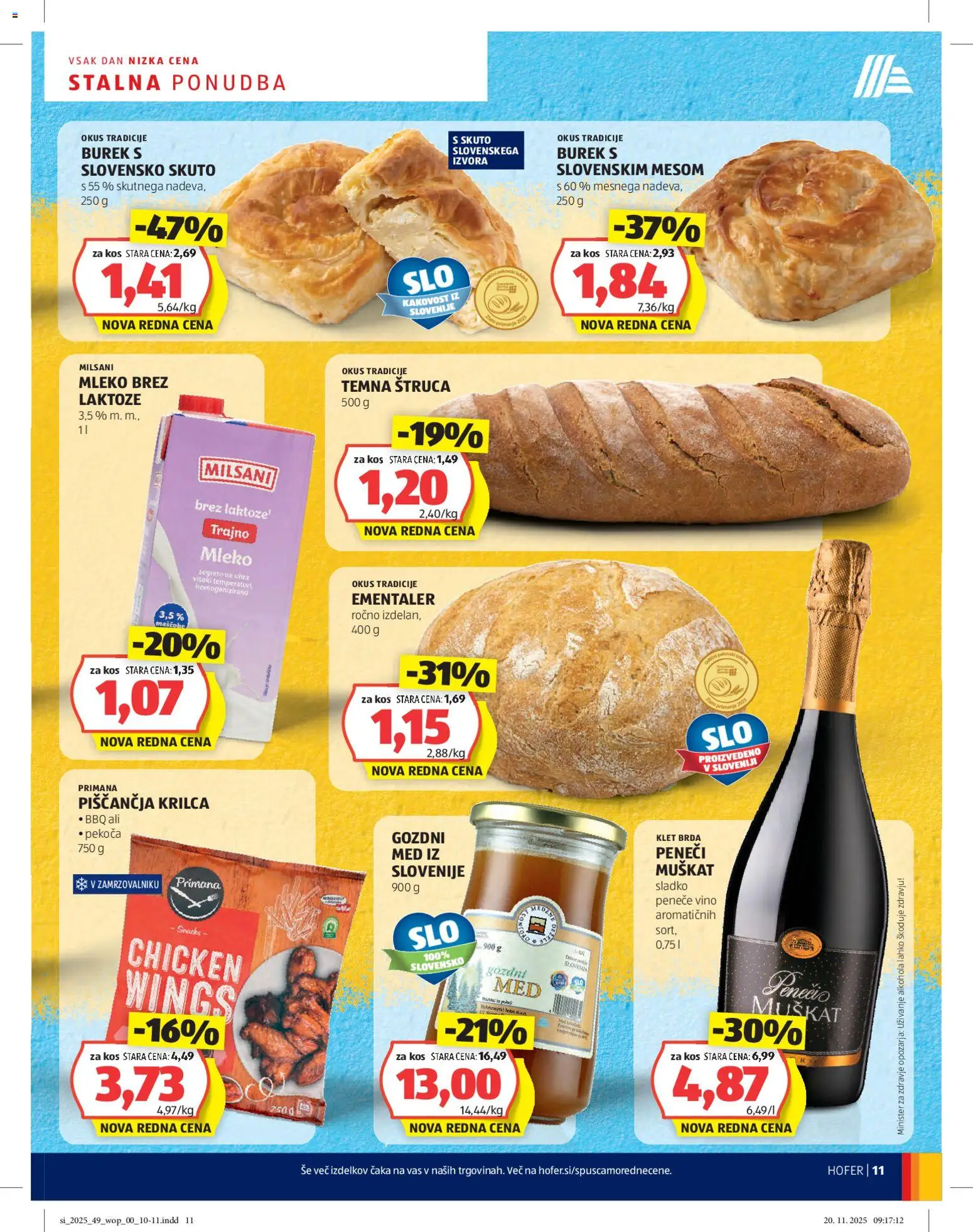 Novi Hofer katalog ponudbe – veljaven od 27.11.2025 | Stran: 11 | Izdelki: Kos, Mleko, Vino