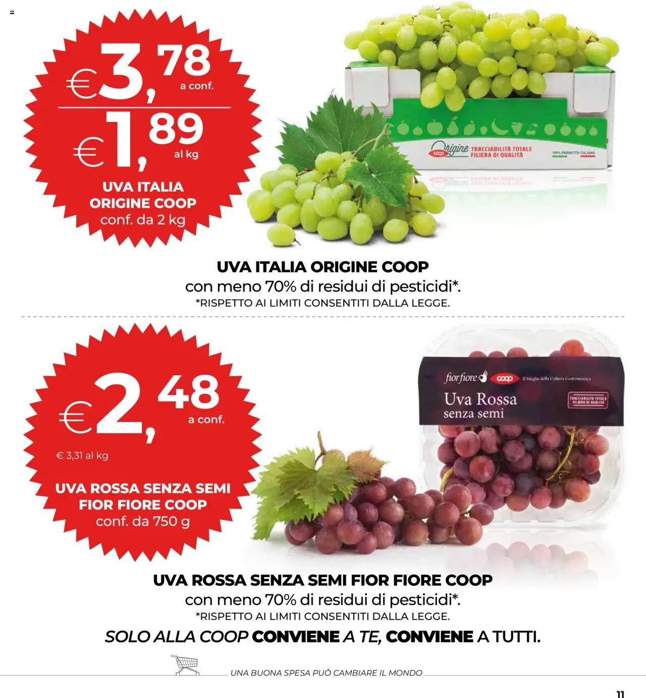 Volantino COOP del 11.09.2025 | Pagina: 11 | Prodotti: Uva