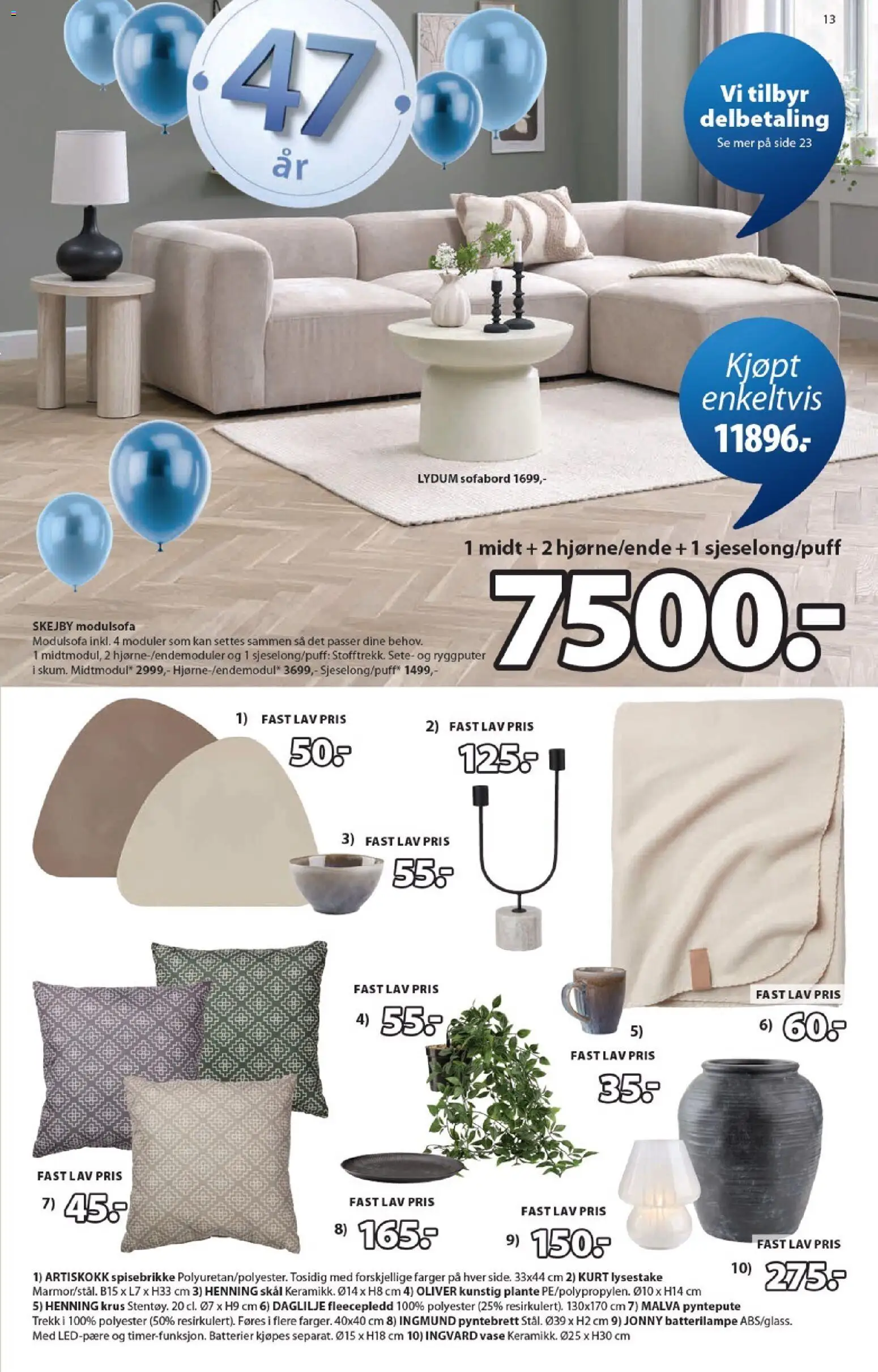 {H1} | Side: 13 | Produkter: Сантехнічне кріплення, Суміш дитяча, Pyntepute, Vase