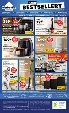 Pogląd oferty "Frytkownica beztłuszczowa, 1550 W, 5 l" - ważna od 03.01.2026 | Strona: 6 | Produkty: Odkurzacz, Mikser, Patelnie, Blender