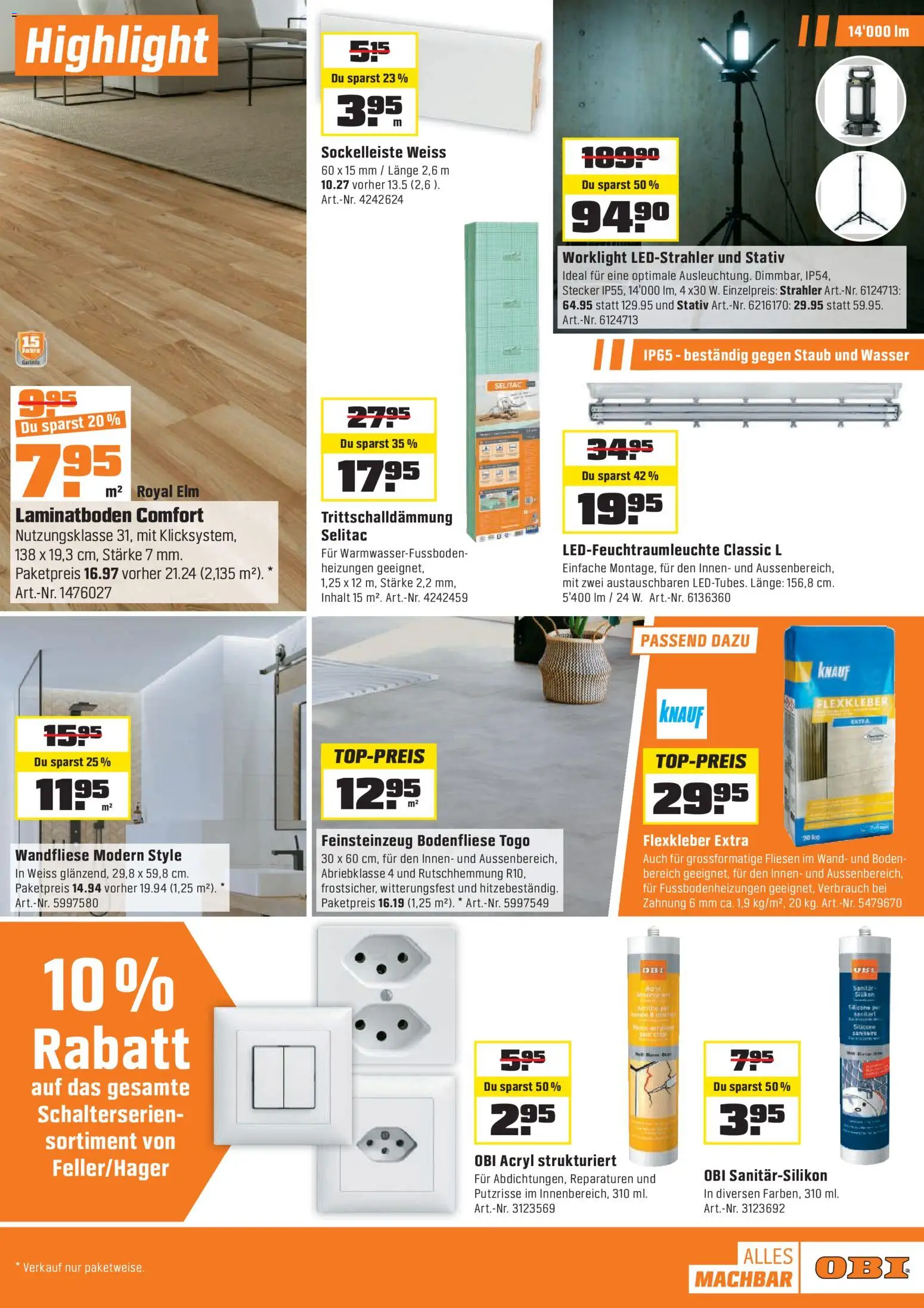 OBI - BIBERSTARKE Angebote bei OBI. – gültig ab 01.02.2026 | Seite: 7 | Produkte: Wasser, Stativ