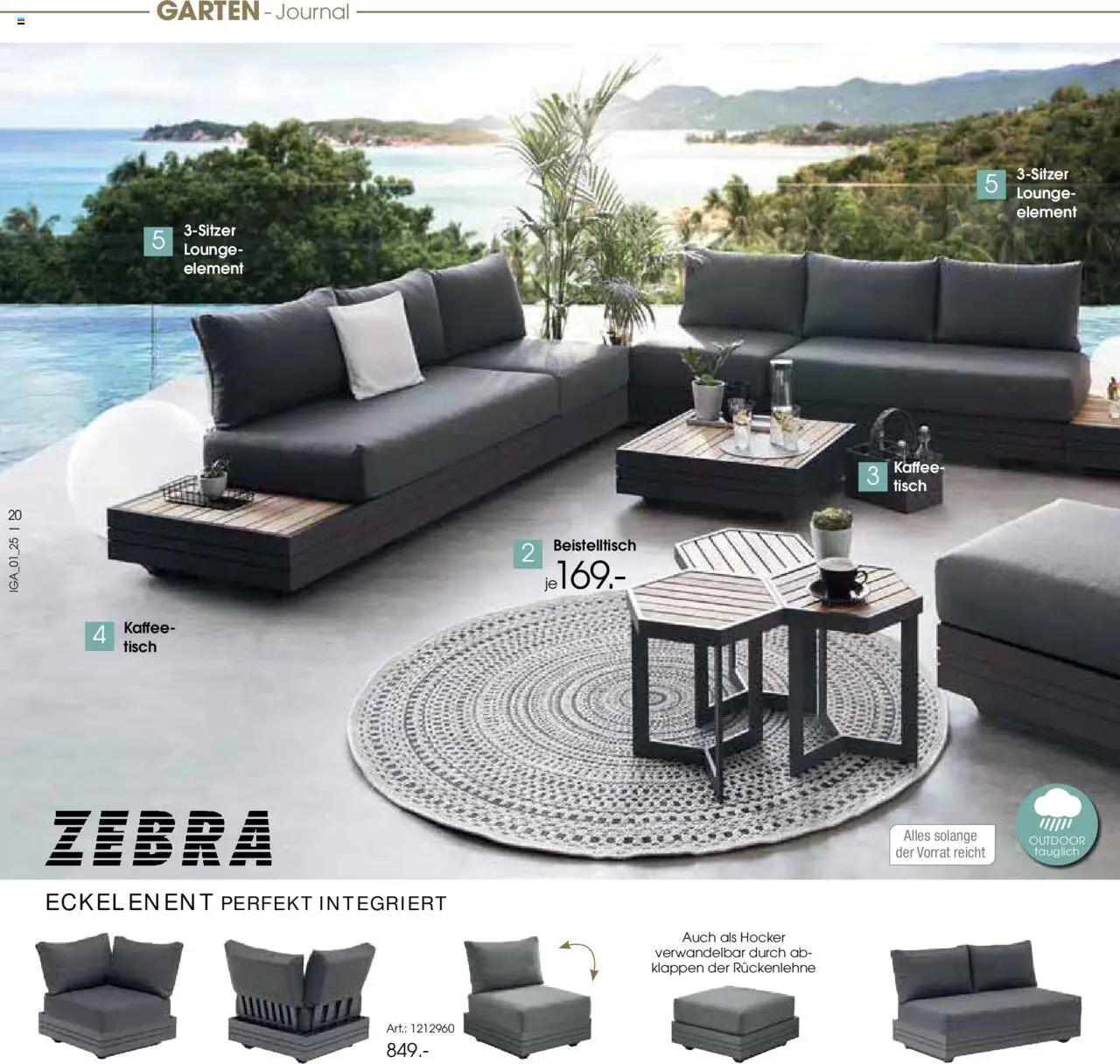 Zurbrüggen Garten Trends 2025 - gültig ab dem 18.02.2025 | Seite: 20 | Produkte: Hocker, Beistelltisch, Kaffee, Tisch