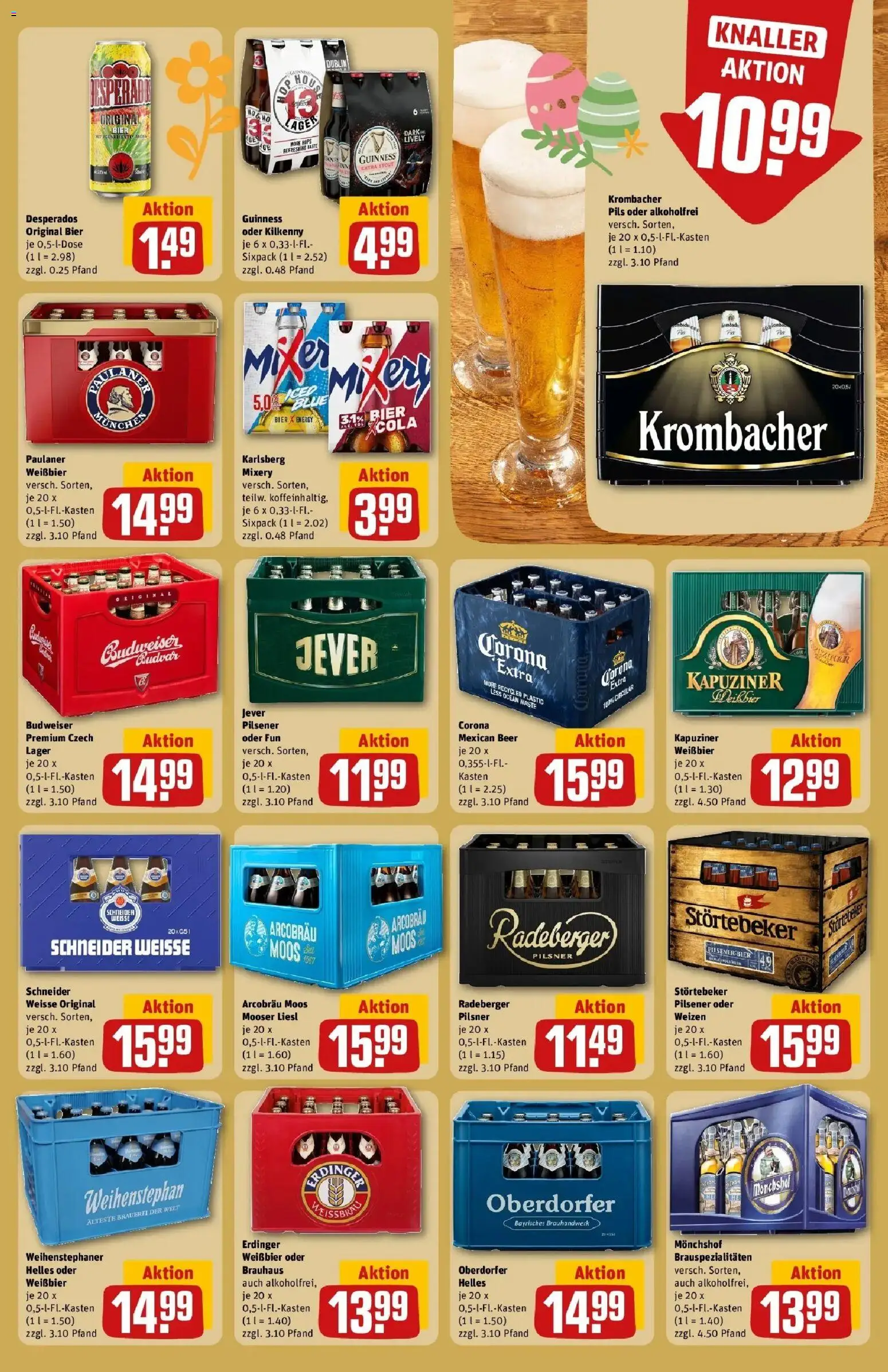 Rewe Prospekt Dachau	 – gültig ab 30.03.2026 | Seite: 27 | Produkte: Bier, Desperados, Krombacher, Budweiser