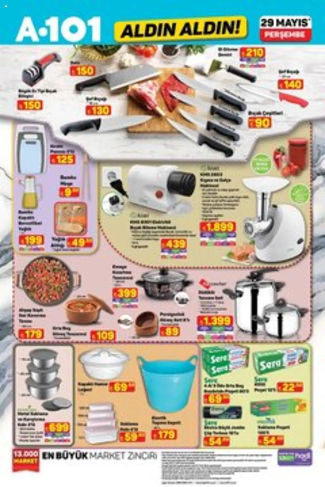 A101 Katalog Aldın Aldın - 29.05.2025 tarihinden itibaren geçerlidir | Sayfa: 12 | Ürünler: Masa, Rende, Kıyma, Sucuk