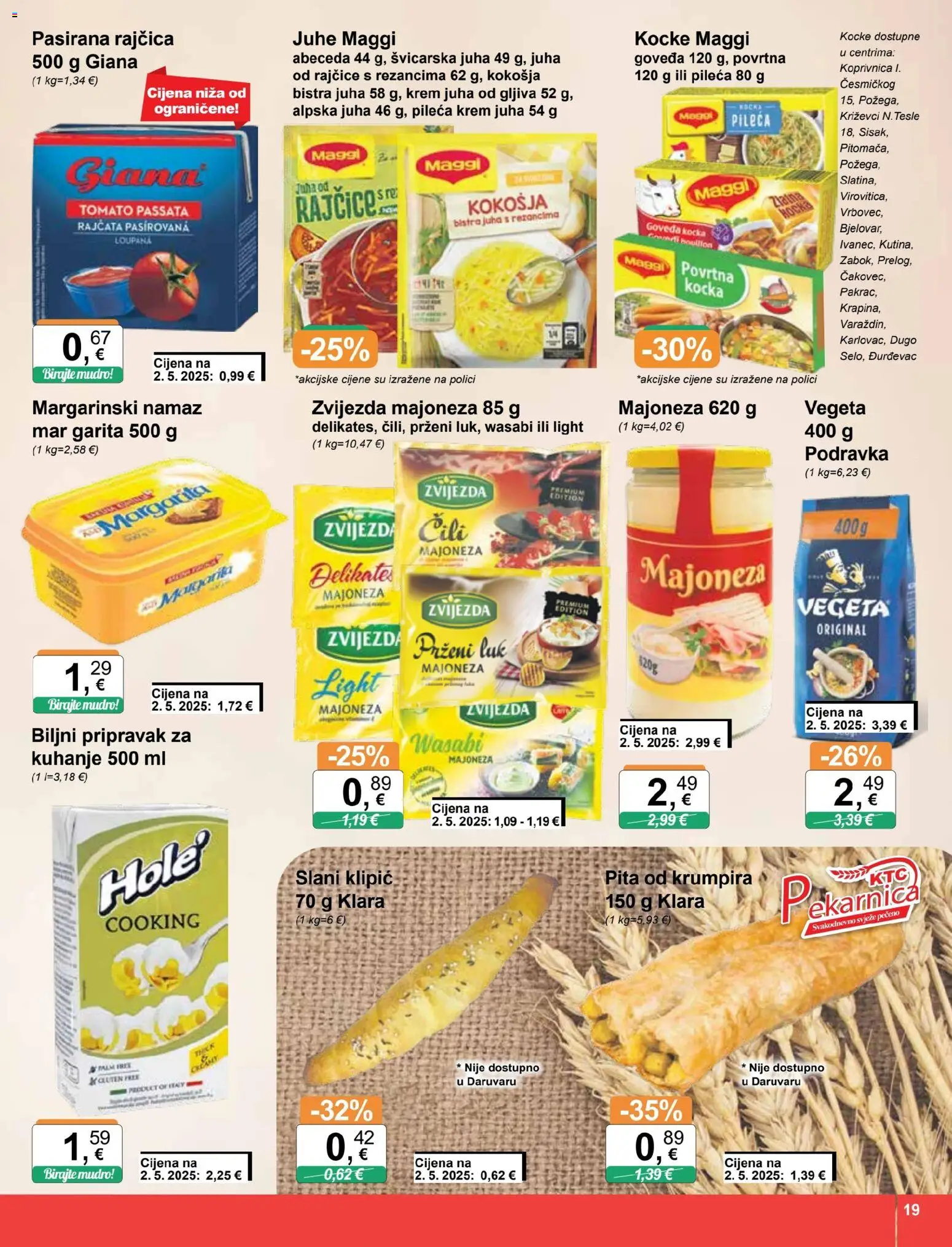 KTC katalog | vrijedi od 29.10.2025 | Stranica: 19 | Proizvodi: Pasirana rajčica, Pita, Juha, Luk
