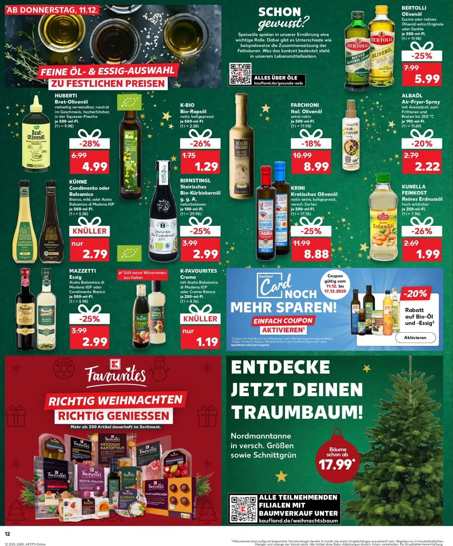 Kaufland prospekt Jena	 – gültig ab 11.12.2025 | Seite: 12 | Produkte: Öl, Essig, Olivenol, Kartoffeln