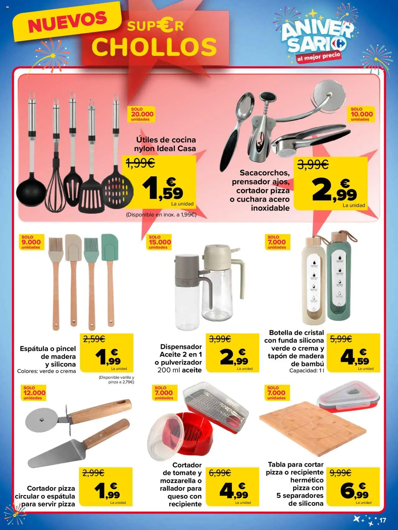 Carrefour - Super chollos │ válido desde el 07.10.2025 | Página: 17 | Productos: Queso, Pizza, Dispensador, Cocina