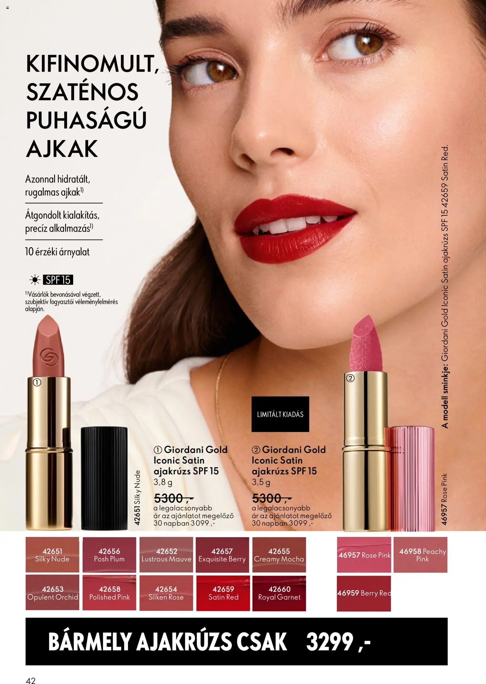 Oriflame akciós ujság - amely érvényes a következő dátumtól: 22.10.2025 | Oldal: 42 | Termékek: Ajakrúzs