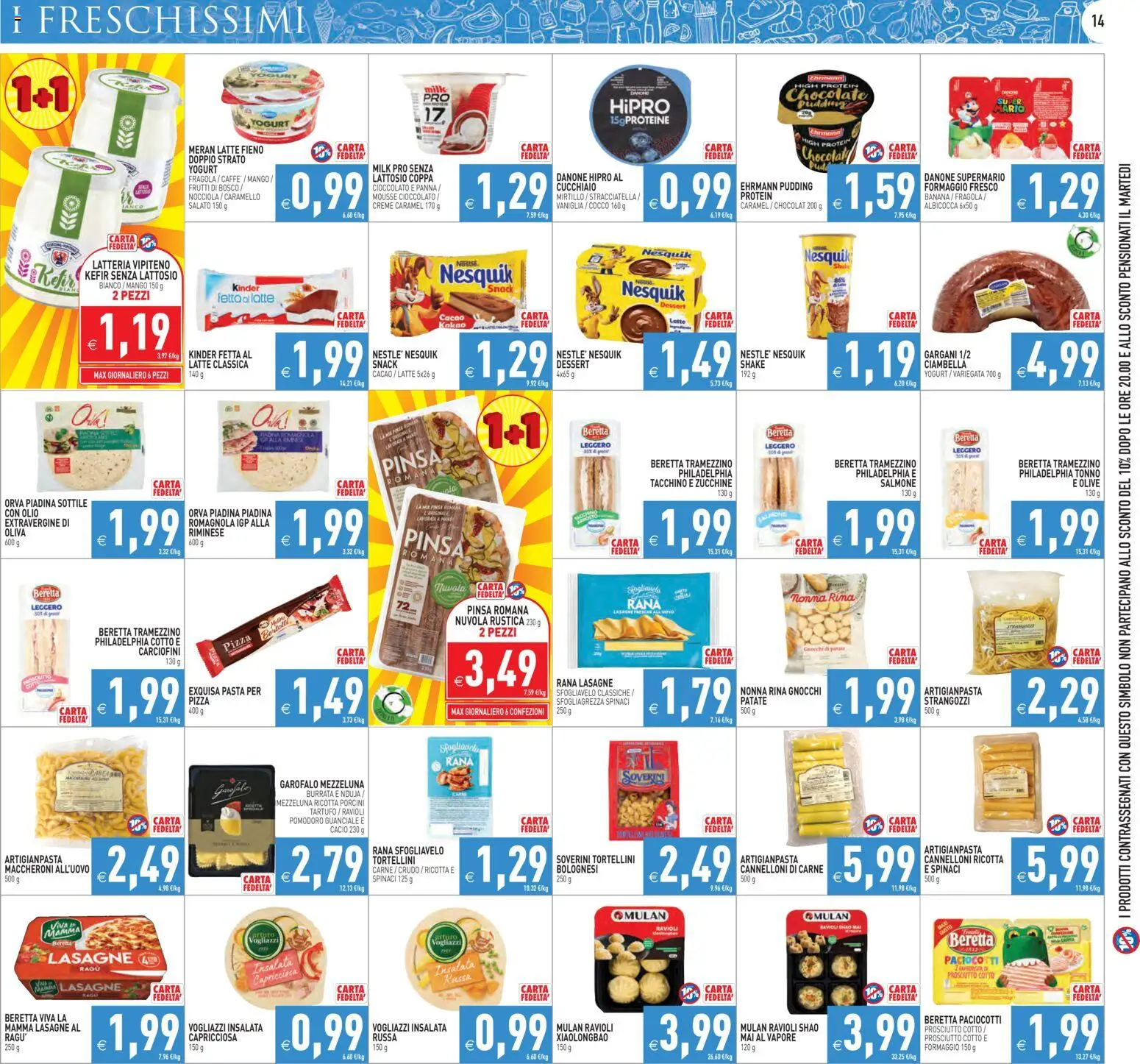 Volantino PIM Supermercati del 13.02.2026 | Pagina: 14 | Prodotti: Prosciutto Cotto, Tacchino, Latte, Olive