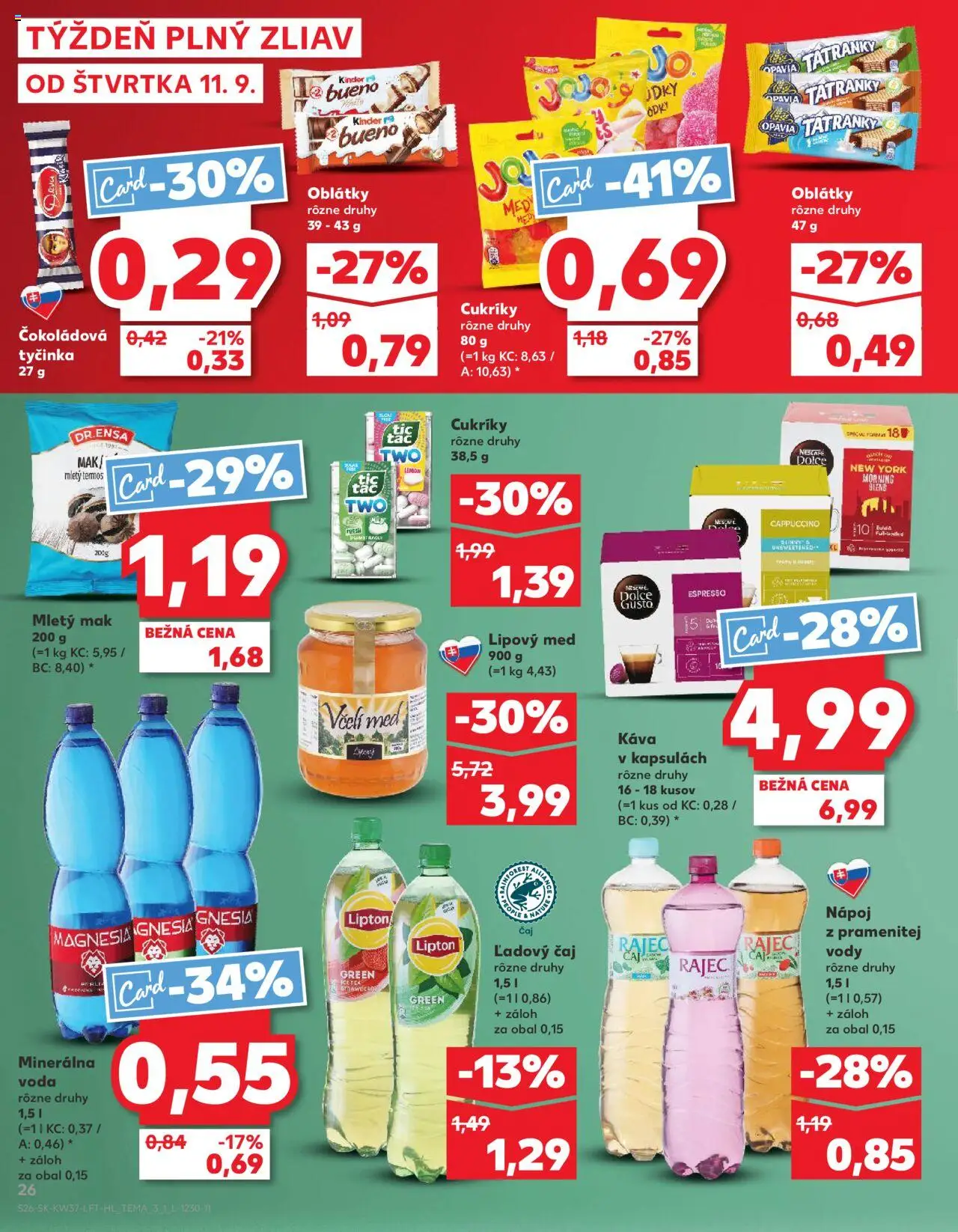 Nové Kaufland akcie – leták je platný od 11.09.2025 | Strana: 26 | Produkty: Dolce Gusto, Káva, Mak