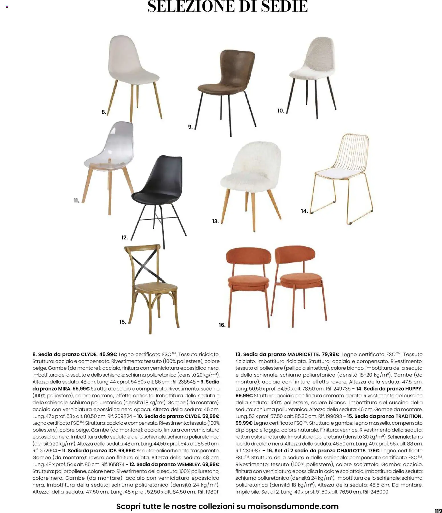 Volantino Maisons du Monde del 12.02.2026 | Pagina: 119 | Prodotti: Cuscino, Sedia