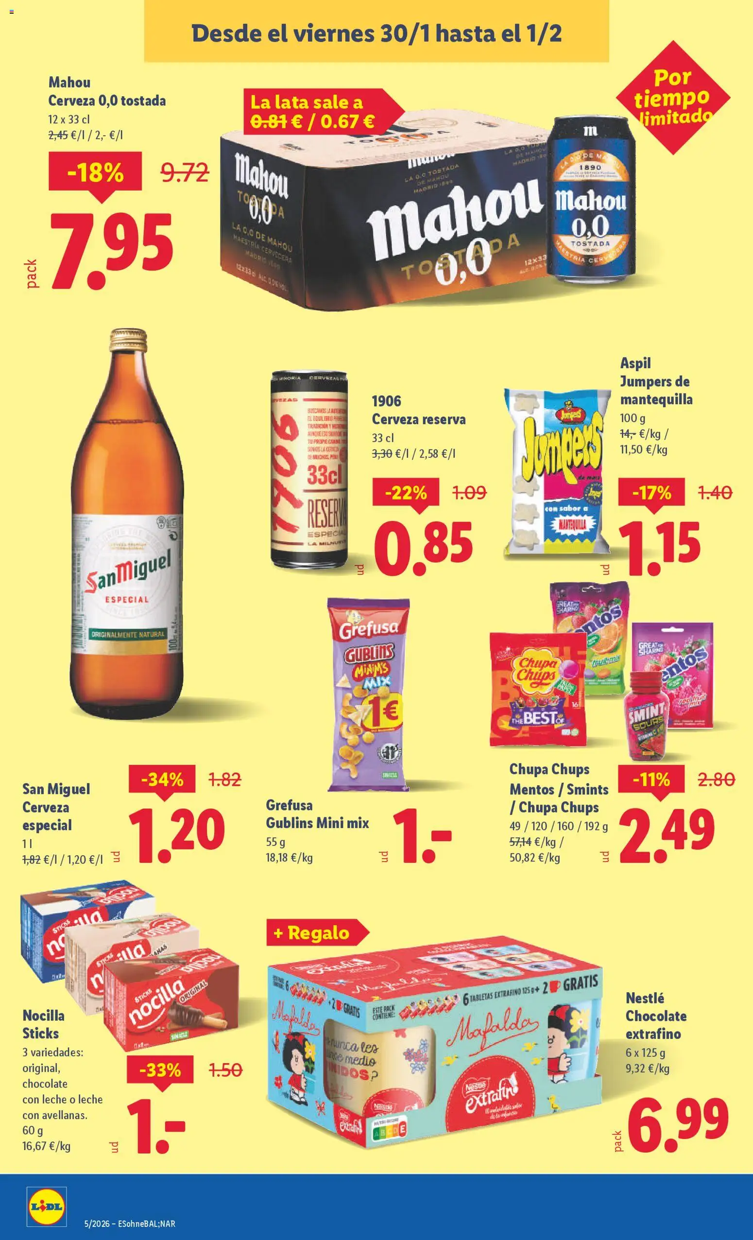 Lidl folleto │ válido desde el 26.01.2026 | Página: 38 | Productos: Leche, Cerveza, Chocolate con leche, Συσκευή ροής