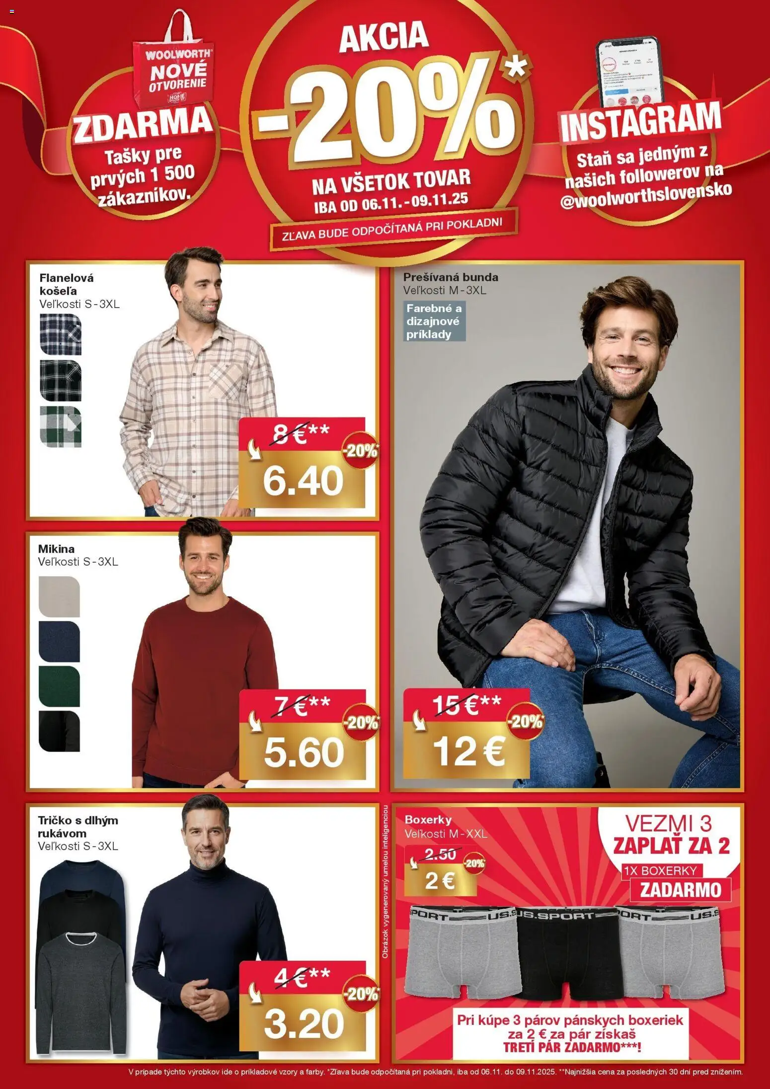 Woolworth Ahoj Ružomberok od 30.10.2025 » aktuálna akcia | Strana: 7 | Produkty: Tričko, Mikina, Bunda, Boxerky
