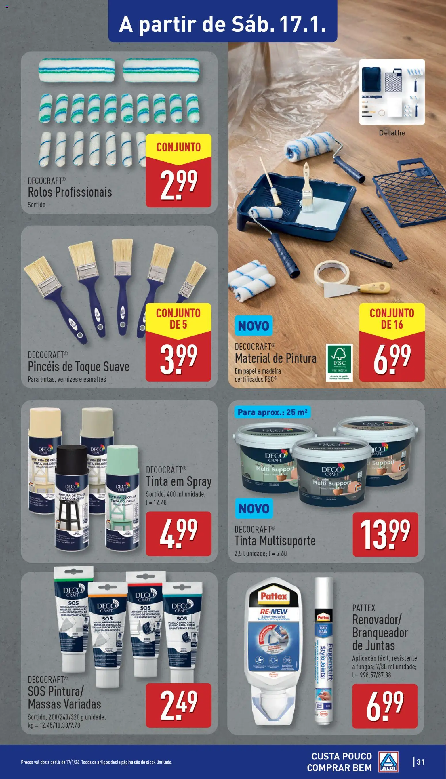 Aldi folheto │ válido de 12.01.2026 | Página: 31 | Produtos: Banco, Tinta, Massa