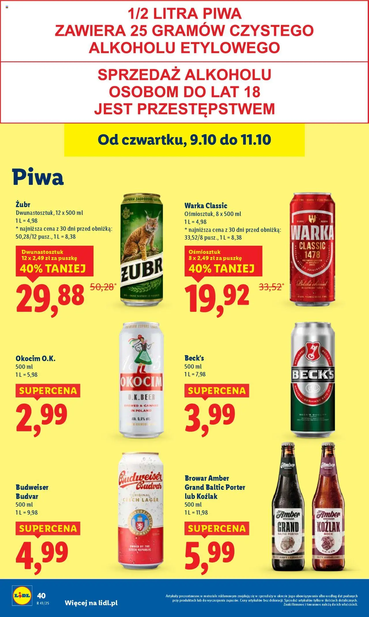 Lidl Gazetka od 09.10.2025 | Strona: 46 | Produkty: Warka