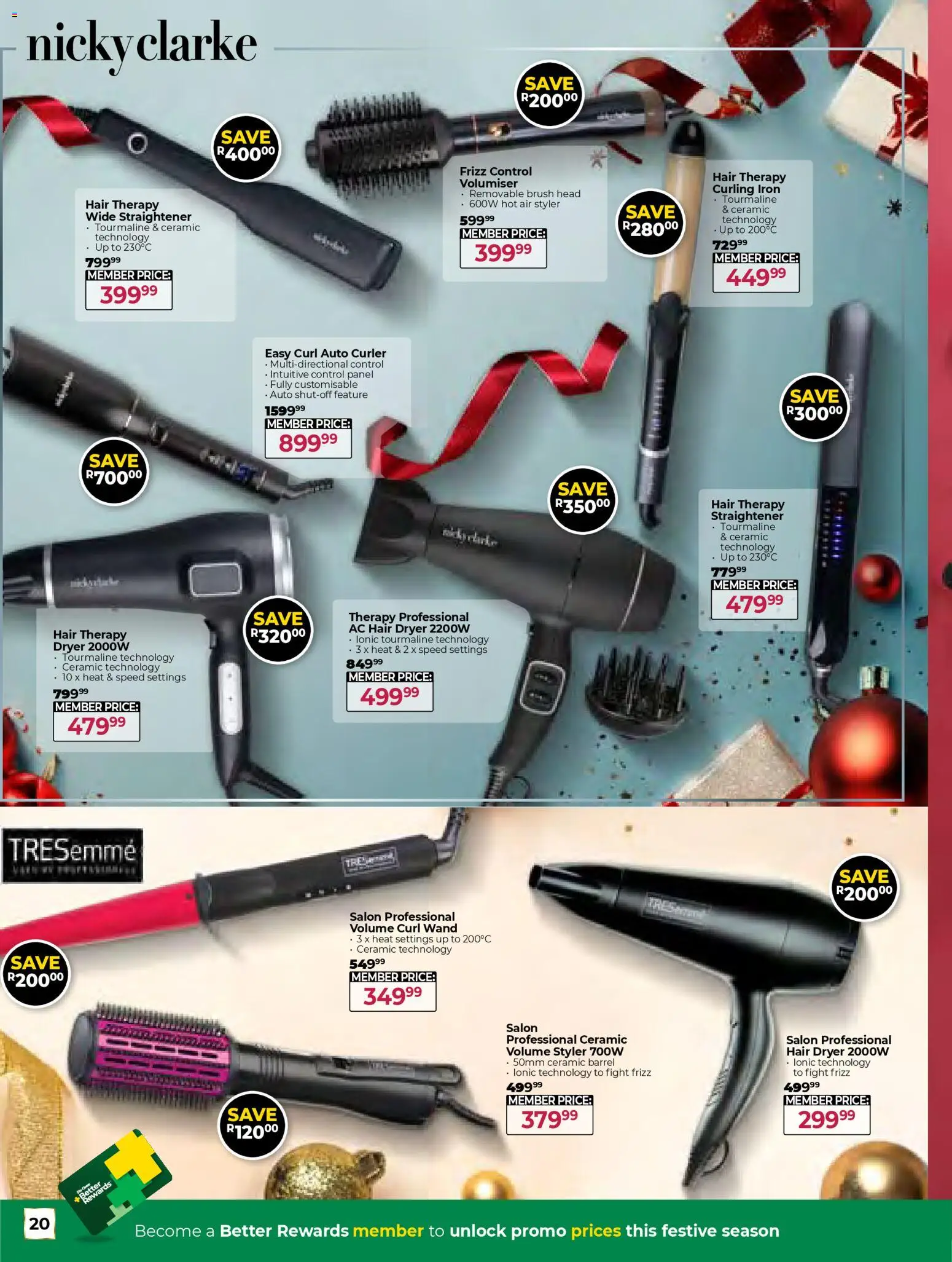 New Dis-Chem catalogue – valid from 25.11.2025 | Page: 20 | Products: Dryer, Iron, Curling iron, Brush