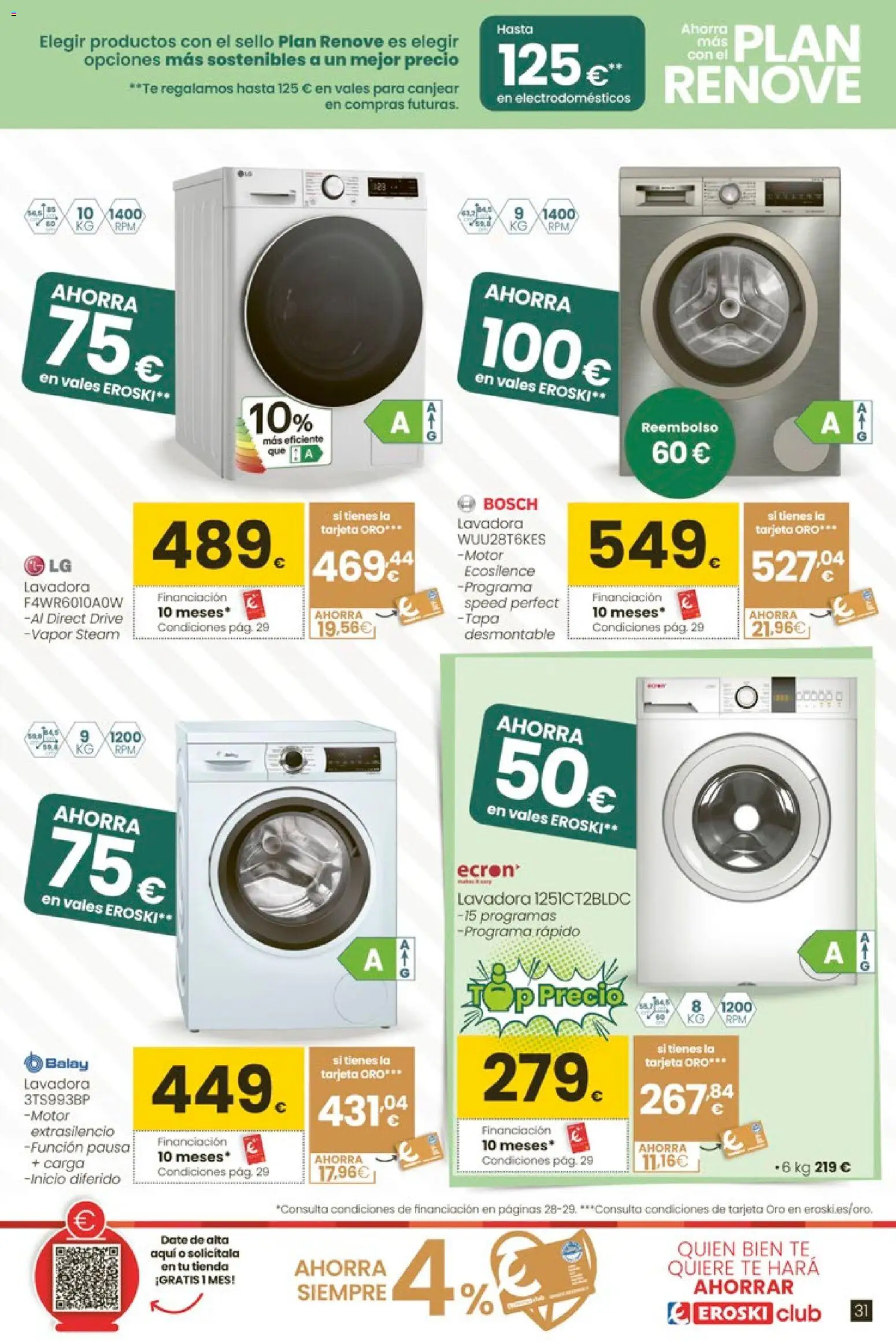 Eroski -  Qué agusto │ válido desde el 07.01.2026 | Página: 31 | Productos: Té, Lavadora