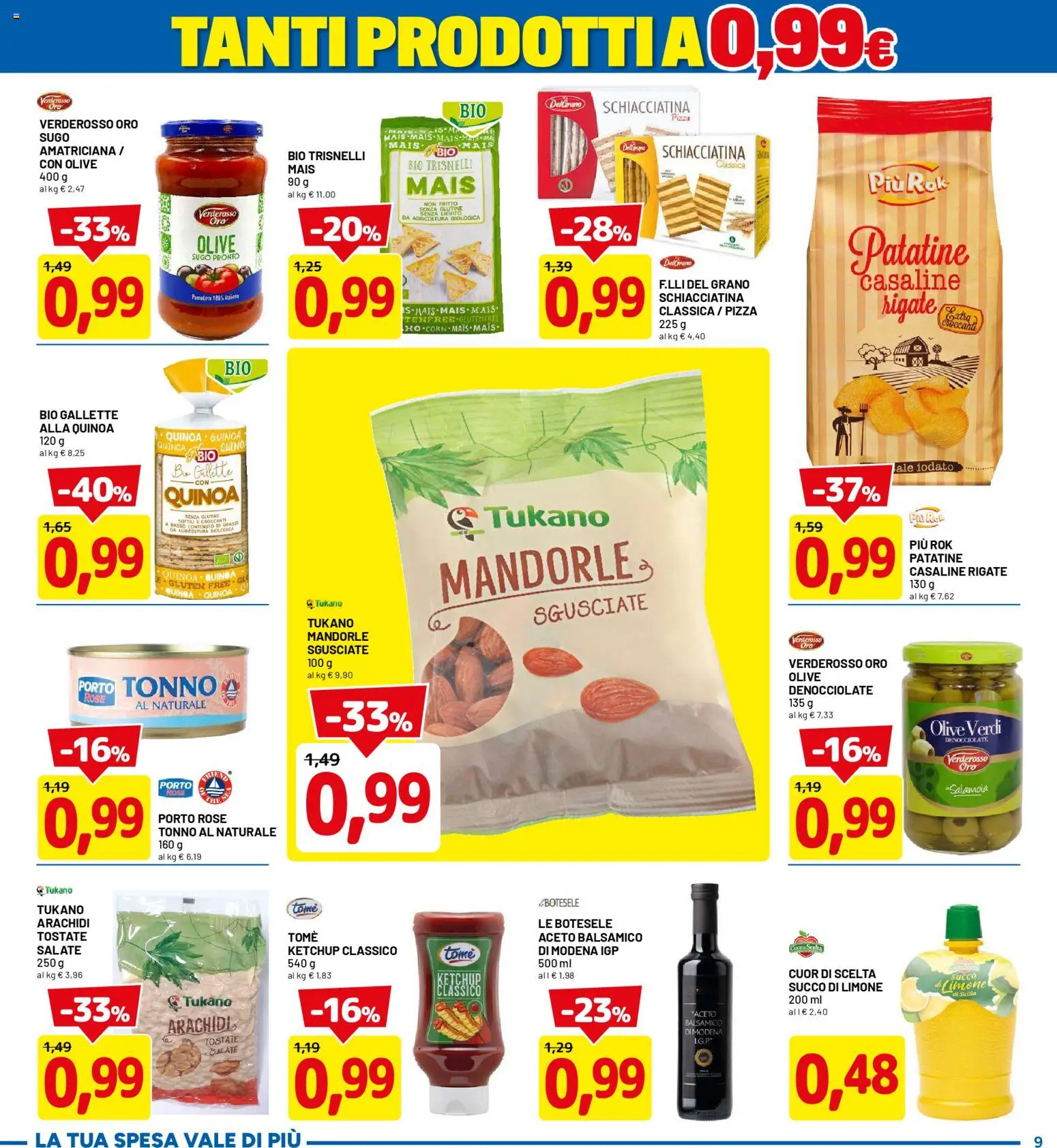 Volantino D Più del 05.03.2026 | Pagina: 9 | Prodotti: Limone, Gallette, Arachidi, Sugo