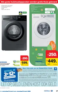 Carrefour folder week 12 - Voorbeeld van een folder van Carrefour, geldig van 18.03.2026 | Pagina: 27 | Producten: Wasmachine, Kaart