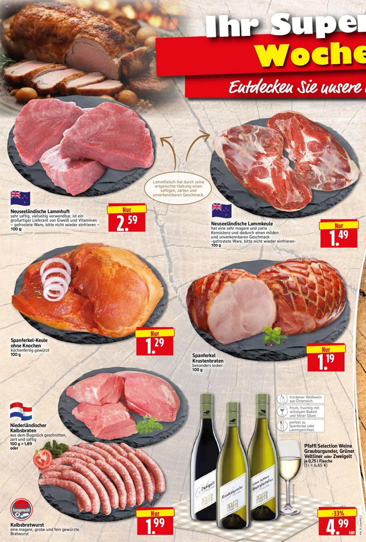 HERKULES Sonderbeilage - gültig ab dem 28.08.2025 | Seite: 2 | Produkte: Lammkeule, Weißwein, Bratwurst, Krustenbraten