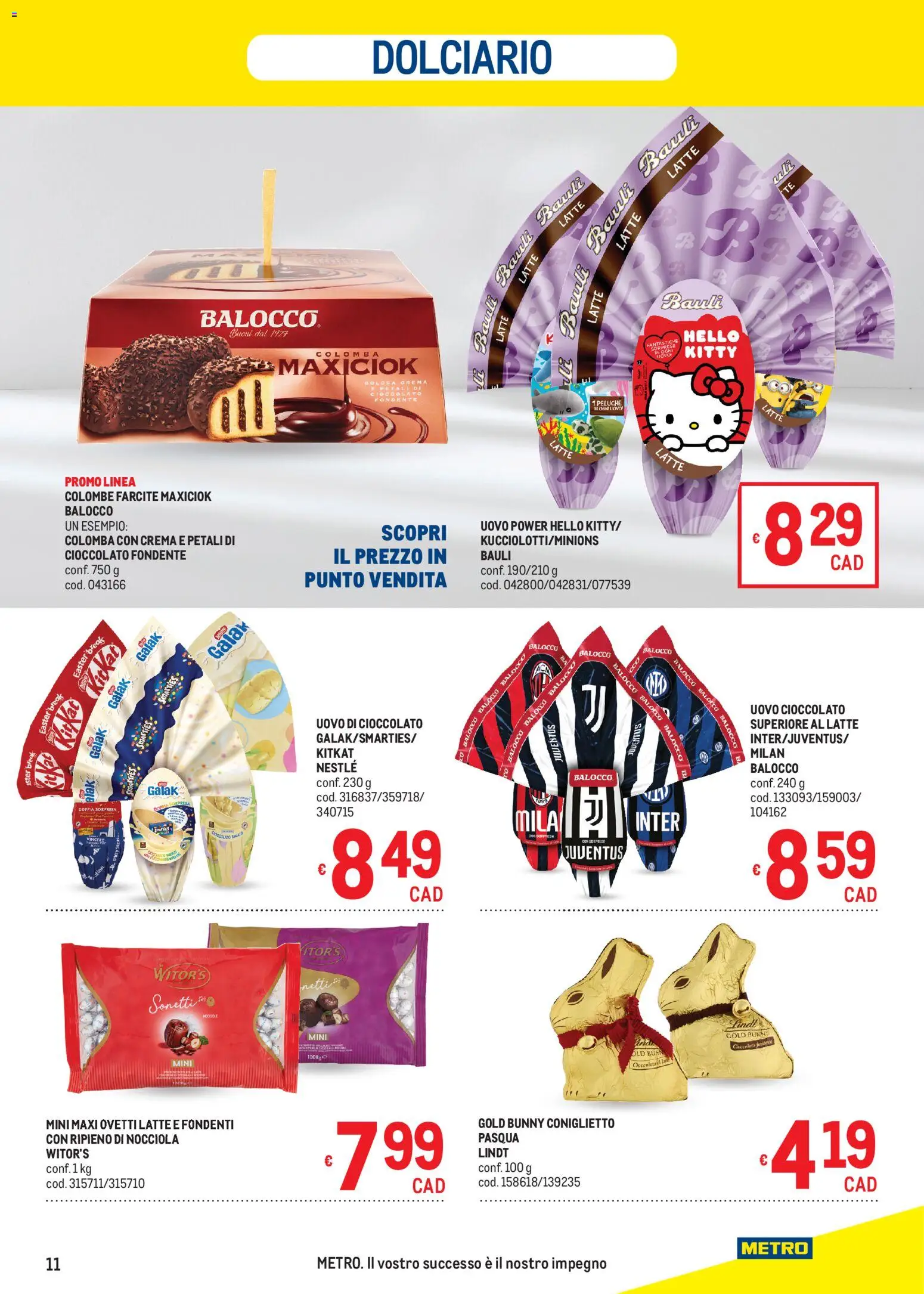 Volantino Metro del 05.03.2026 | Pagina: 11 | Prodotti: Crema, Peluche, Cioccolato, Latte