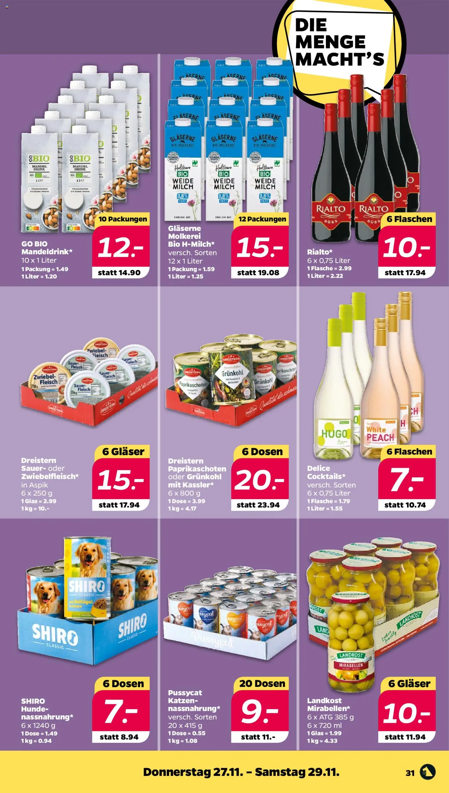 Netto - Black Friday – gültig ab 24.11.2025 | Seite: 33 | Produkte: Milch, Hugo, Fleisch