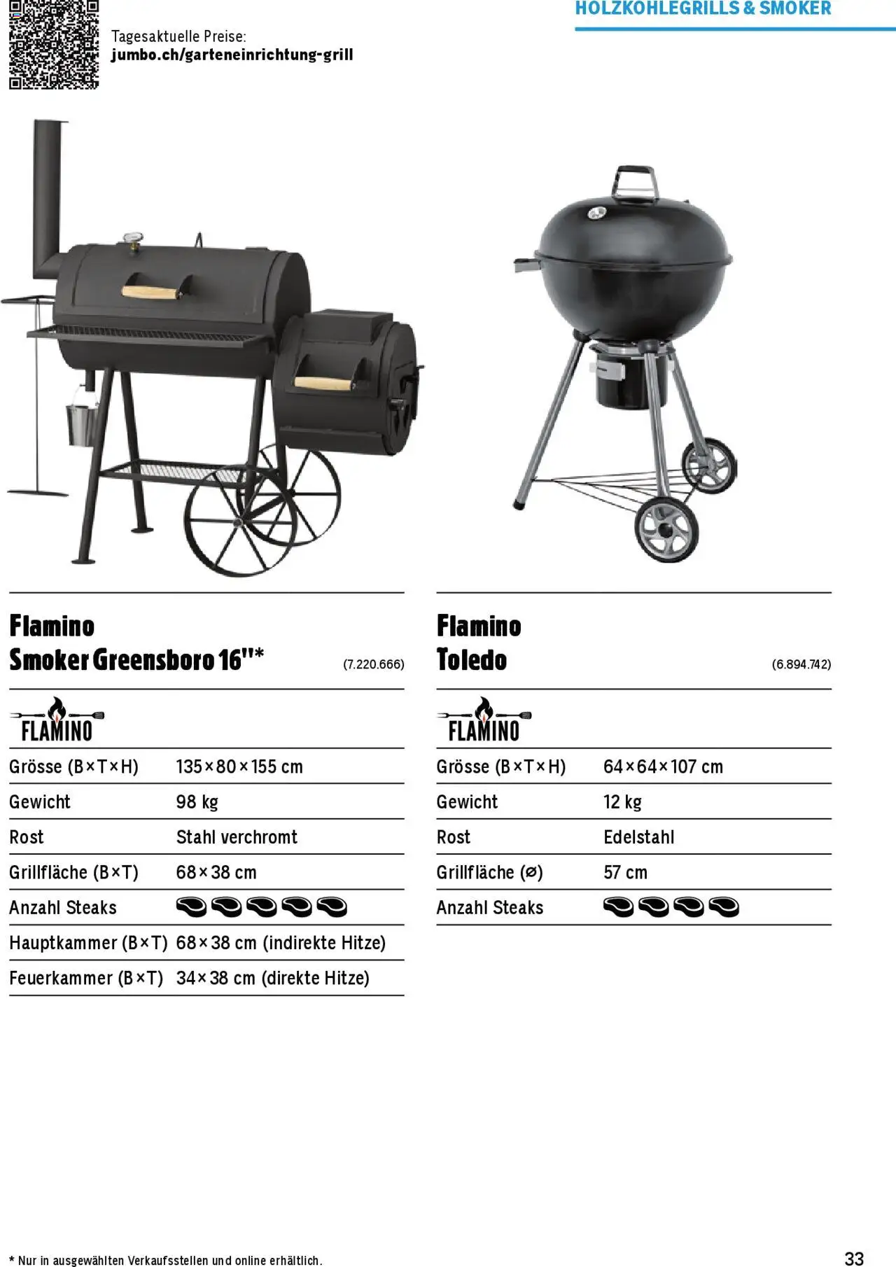 Jumbo Aktionen Grosse Grillbroschüre 2025 ab 21.02.2025 | Seite: 33 | Produkte: Gewicht