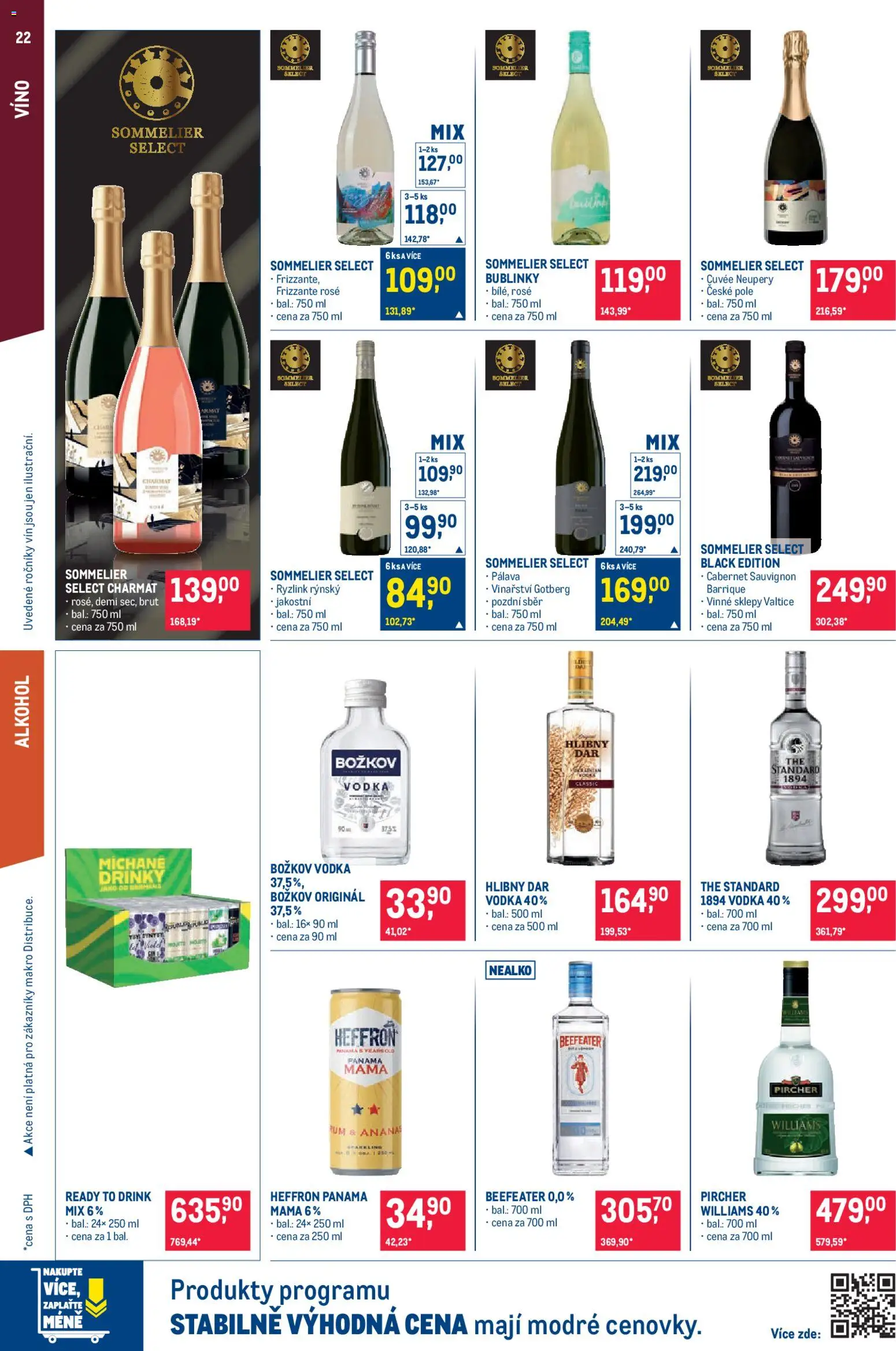 Makro leták - Pro milovníky jídla od 11.02.2026 | Strana: 22 | Produkty: Víno, Vodka, Božkov, Božkov originál