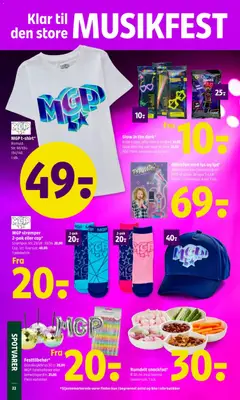 Mikrofon med lys og lyd*, Mikrofonen kan tilsluttes til en MP3-afspiller. Bruger 3 x AA batteri. (medfølger ikke). 1 stk. gyldig fra 12.02.2026 | Side: 24