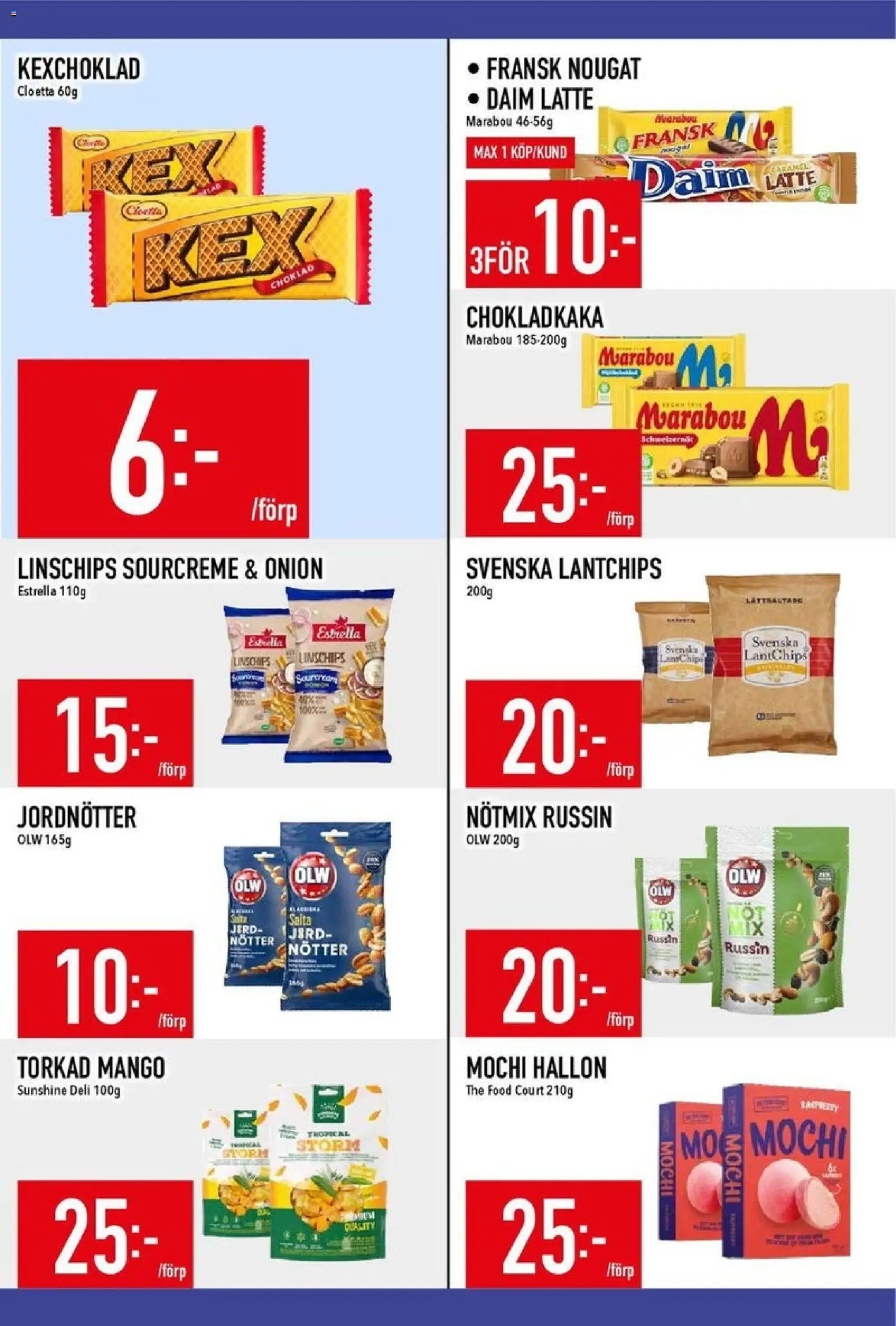 Matdax reklamblad aktuell från 27.10.2025 | Sida: 17 | Produkter: Chokladkaka, Nötter, Mango, Hallon