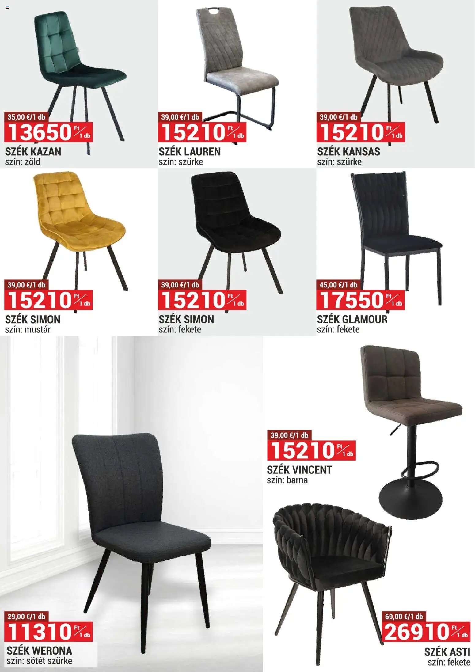 Merkury Market akciós ujság - amely érvényes a következő dátumtól: 01.12.2025 | Oldal: 4 | Termékek: Szék, Mustár