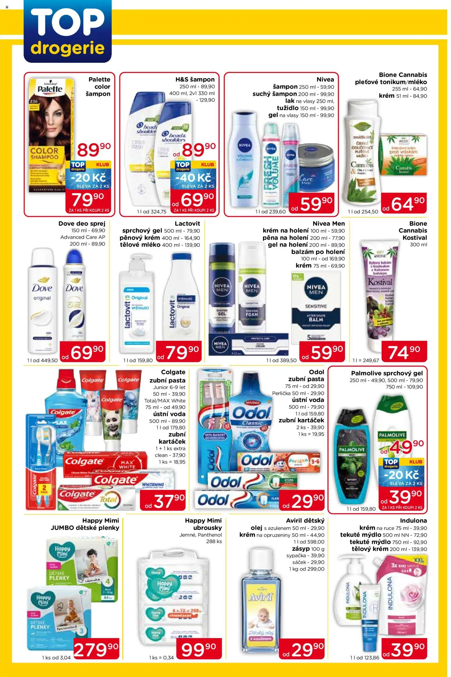 Top drogerie leták od 27.11.2025 | Strana: 2 | Produkty: Sprchový gel, Zubní pasta, Olej, Drogerie