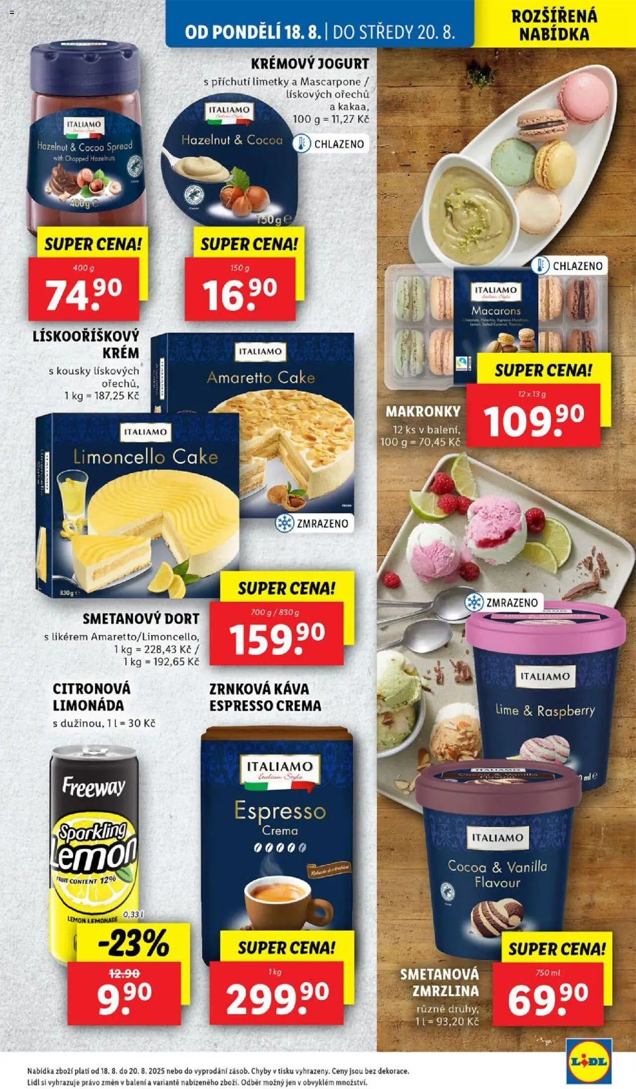 Lidl leták od 18.08.2025 | Strana: 27 | Produkty: Amaretto, Limetky, Mascarpone, Dort