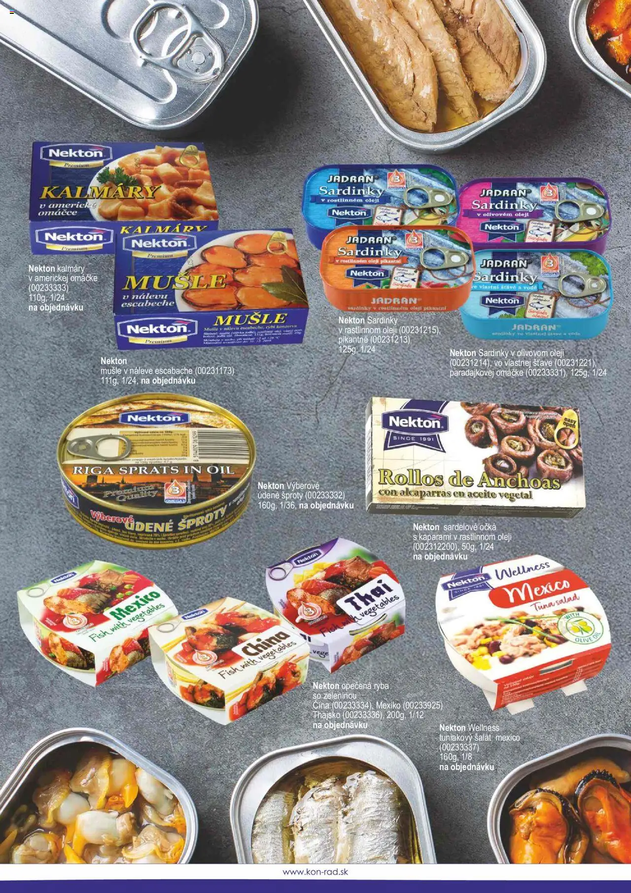 Nové KON - RAD akcie – leták je platný od 01.05.2025 | Strana: 46 | Produkty: Sardinky, Ryba, Šalát