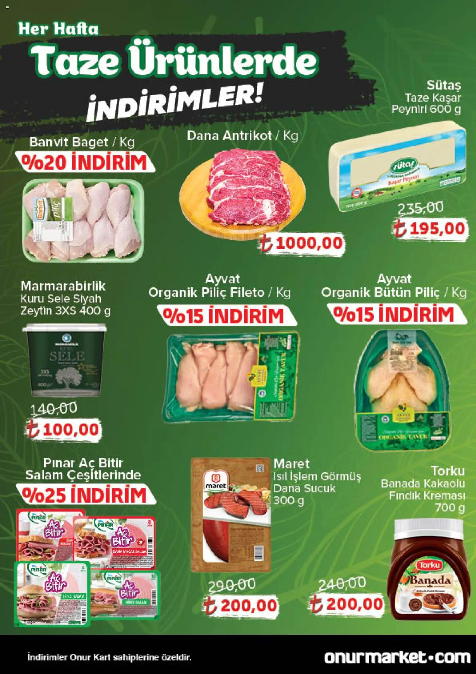 Onur Market Katalog Gurme - Istanbul - 23.10.2025 tarihinden itibaren geçerlidir | Sayfa: 2 | Ürünler: Salam, Fındık, Piliç, Zeytin
