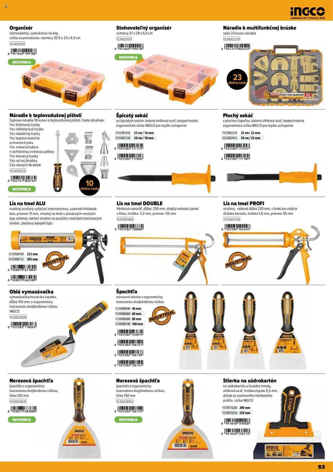 Nové Kinekus akcie – leták je platný od 28.04.2025 | Strana: 53 | Produkty: Organizér, Náradie, Lis