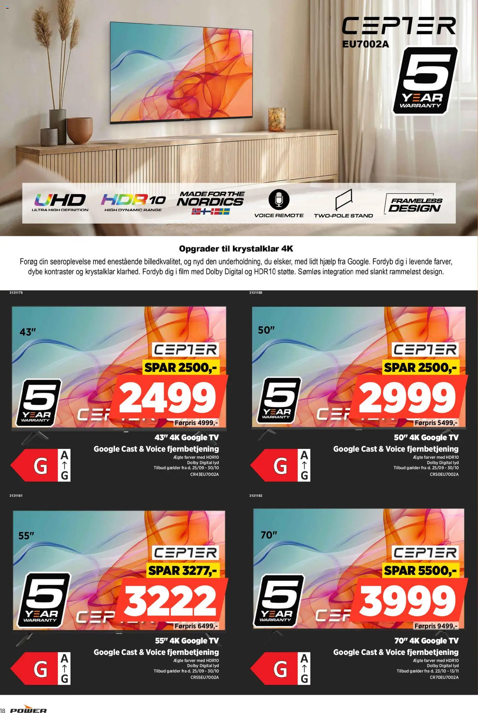 Power tilbudsavis – gyldig fra 24.10.2025 | Side: 18 | Produkter: TV, Lyd