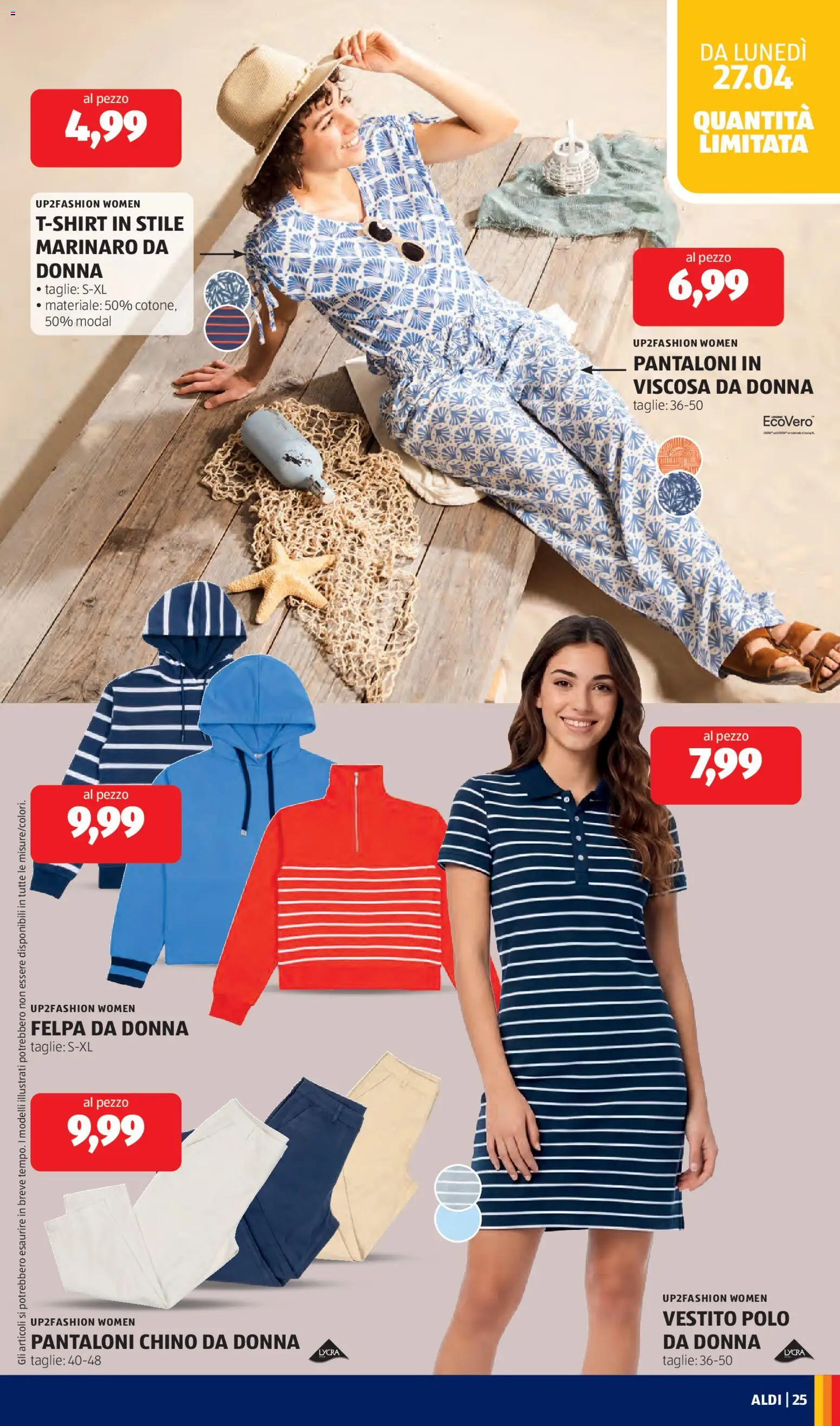 Volantino Aldi del 27.04.2026 | Pagina: 25 | Prodotti: Felpa, Pantaloni, Vestito, Polo