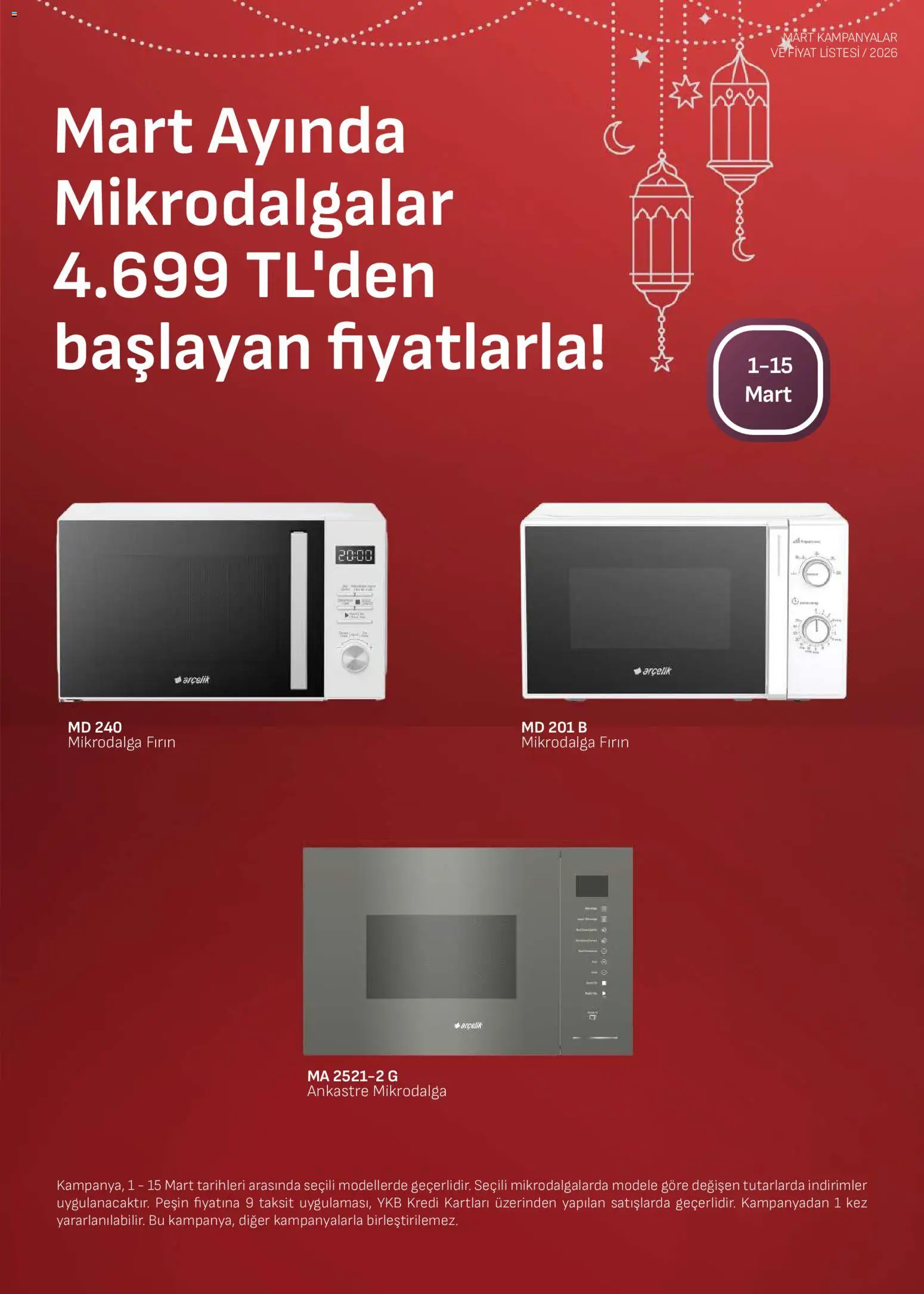 Arçelik - Ankastre Kataloğu - 01.03.2026 tarihinden itibaren geçerlidir | Sayfa: 6