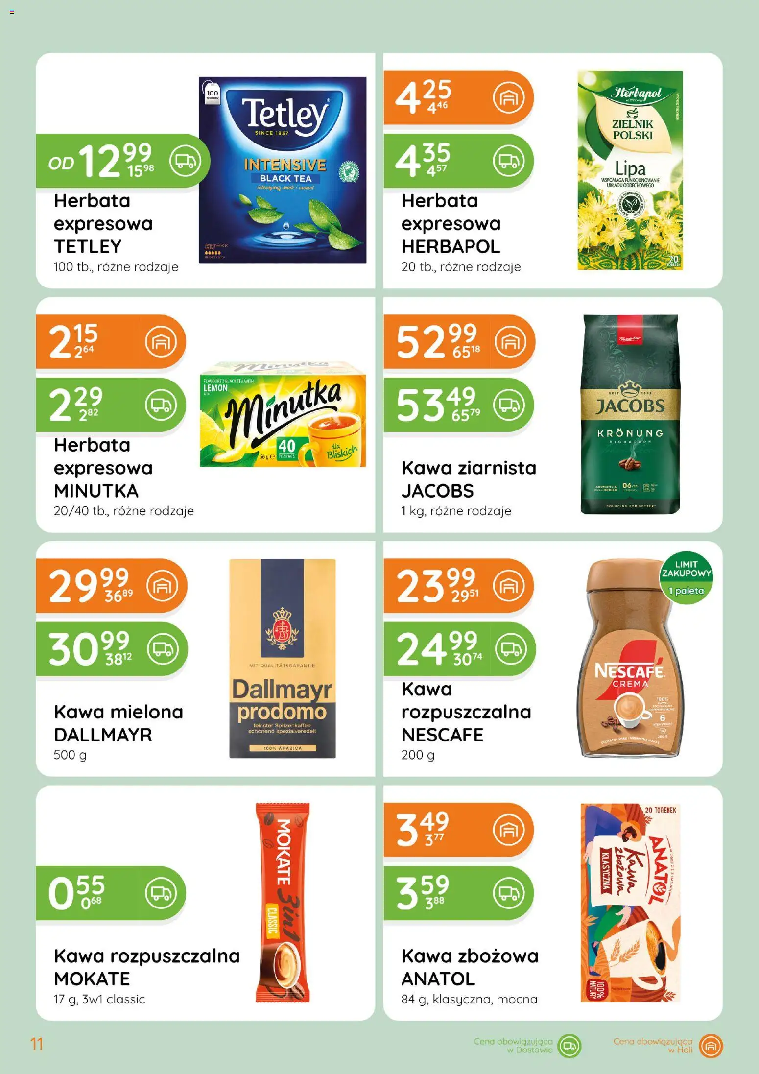 Eurocash gazetka - Ofensywa Spożywcza od 02.04.2026 | Strona: 11 | Produkty: Nescafe, Kawa ziarnista, Kawa, Herbata