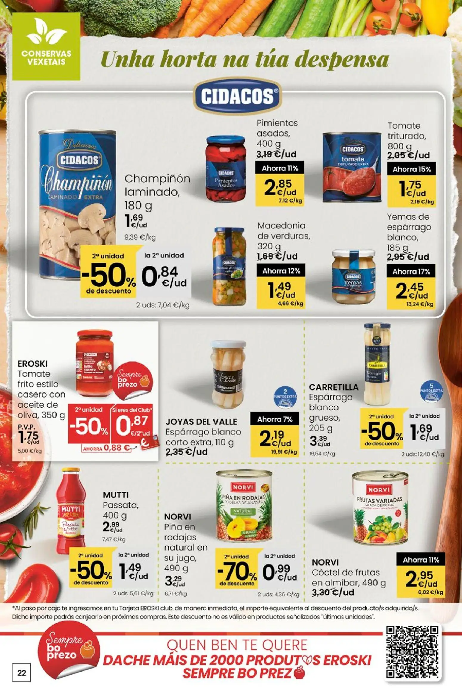 Eroski - Quen ben te quere farache aforrar │ válido desde el 15.01.2026 | Página: 22 | Productos: Aceite, Piña, Té, Caja