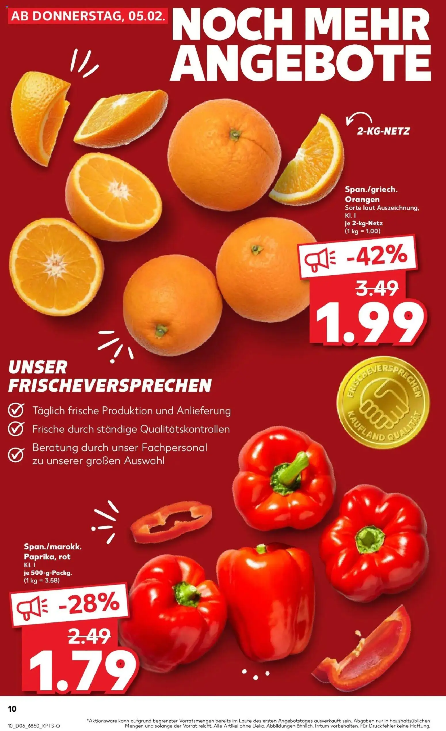 Kaufland prospekt Speyer	 – gültig ab 09.02.2026 | Seite: 10 | Produkte: Orangen