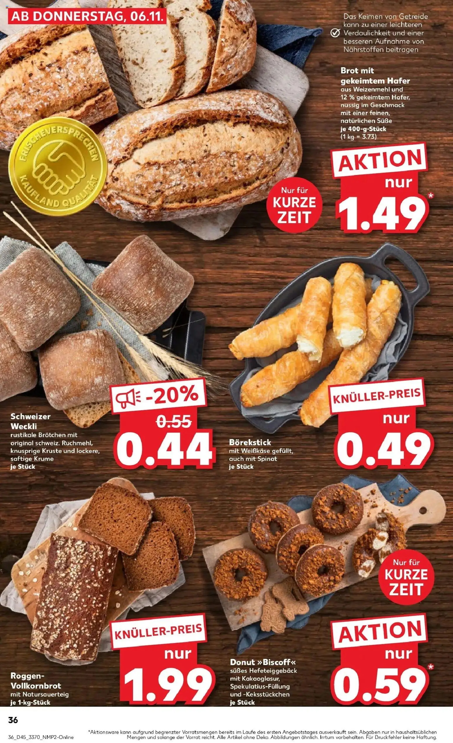 Kaufland prospekt Eilenburg	 – gültig ab 10.11.2025 | Seite: 36 | Produkte: Vollkornbrot, Weizenmehl, Brot, Getreide